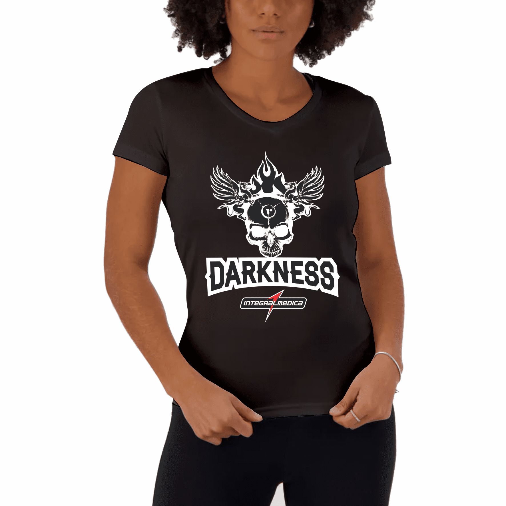 Camiseta Baby Look Darkness Obsession Preta - Integralmedica - Atacado  Esportivo: Calçados, roupas, acessórios e suplementos