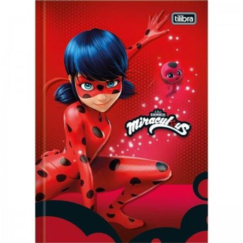 Caderno Pequeno 1/4 Brochura 48 Folhas Miraculous Ladybug TILIBRA