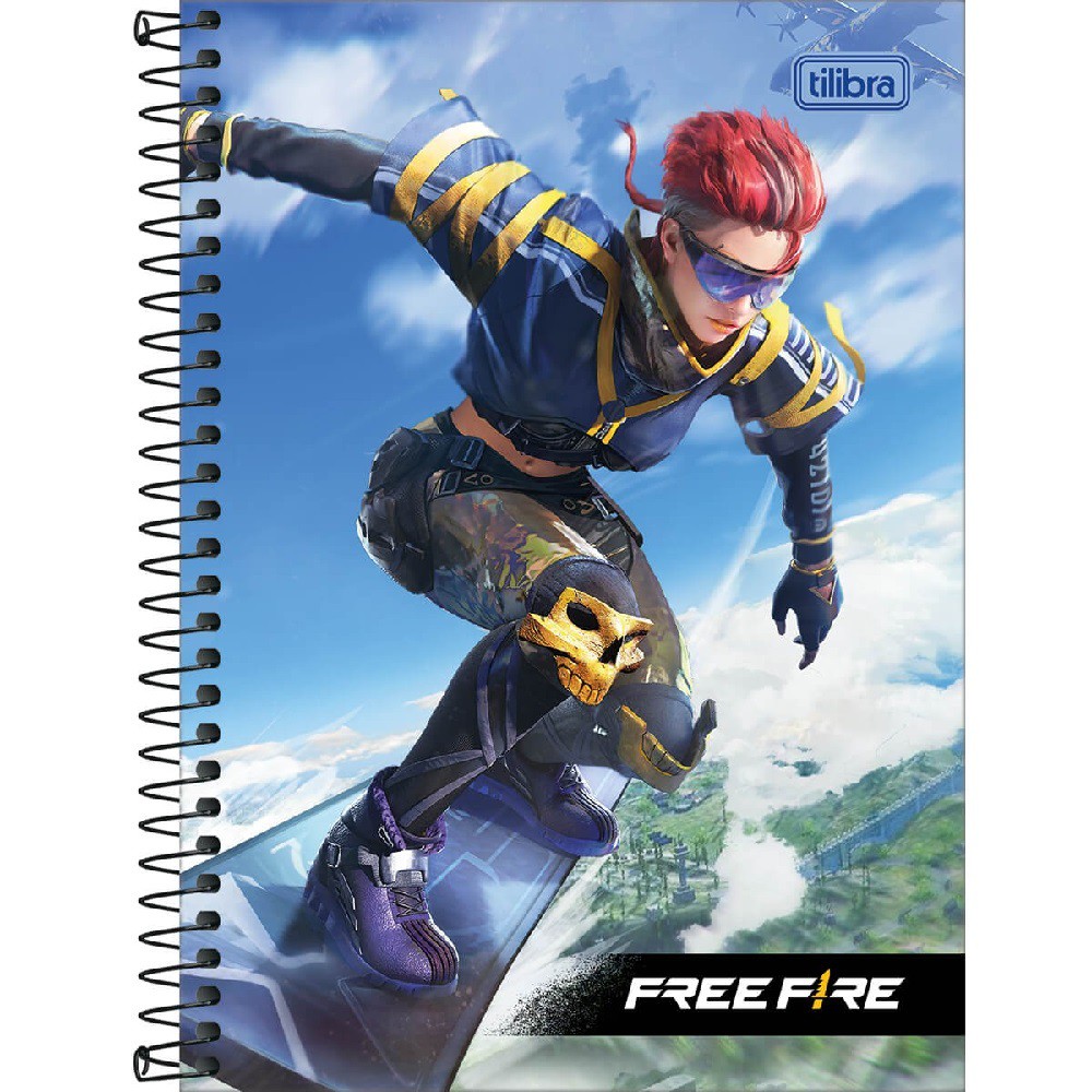 Caderno Pequeno Espiral Free Fire - Tilibra