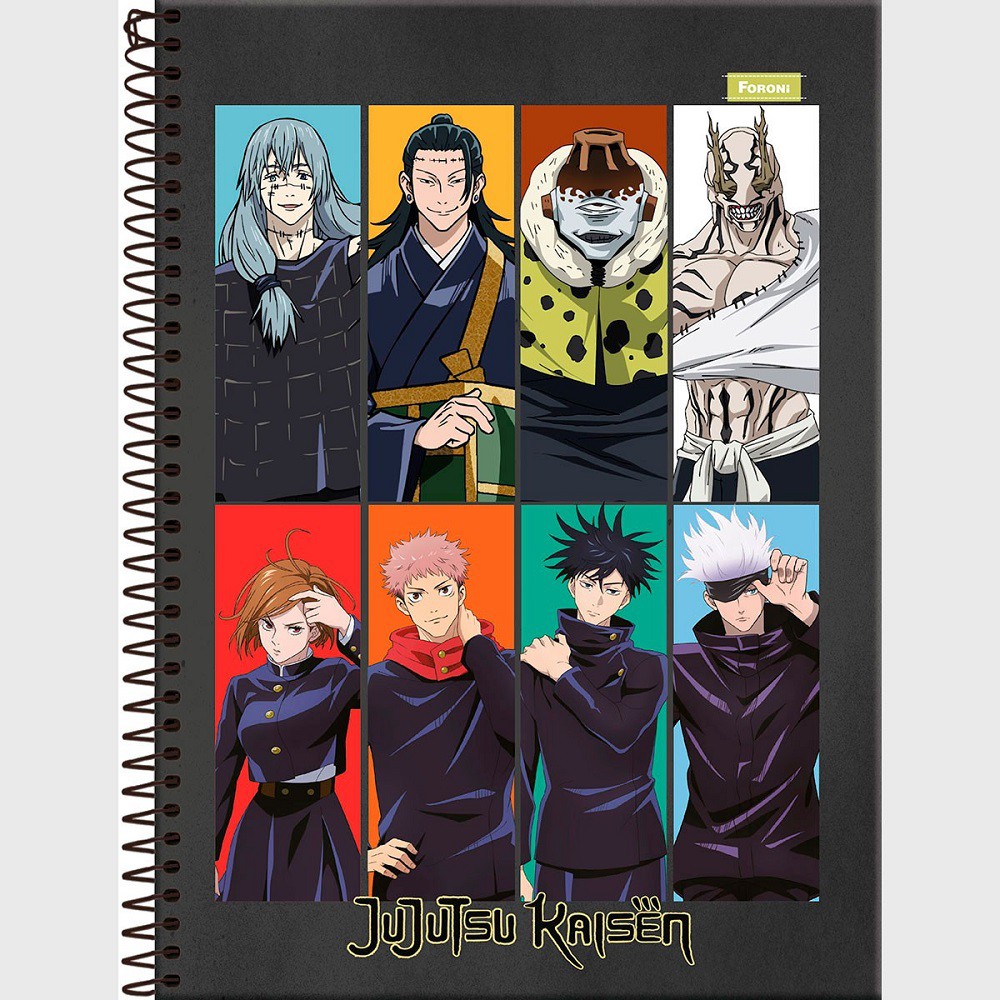 Caderno Espiral Universitário 10 Matérias Naruto 160 Folhas