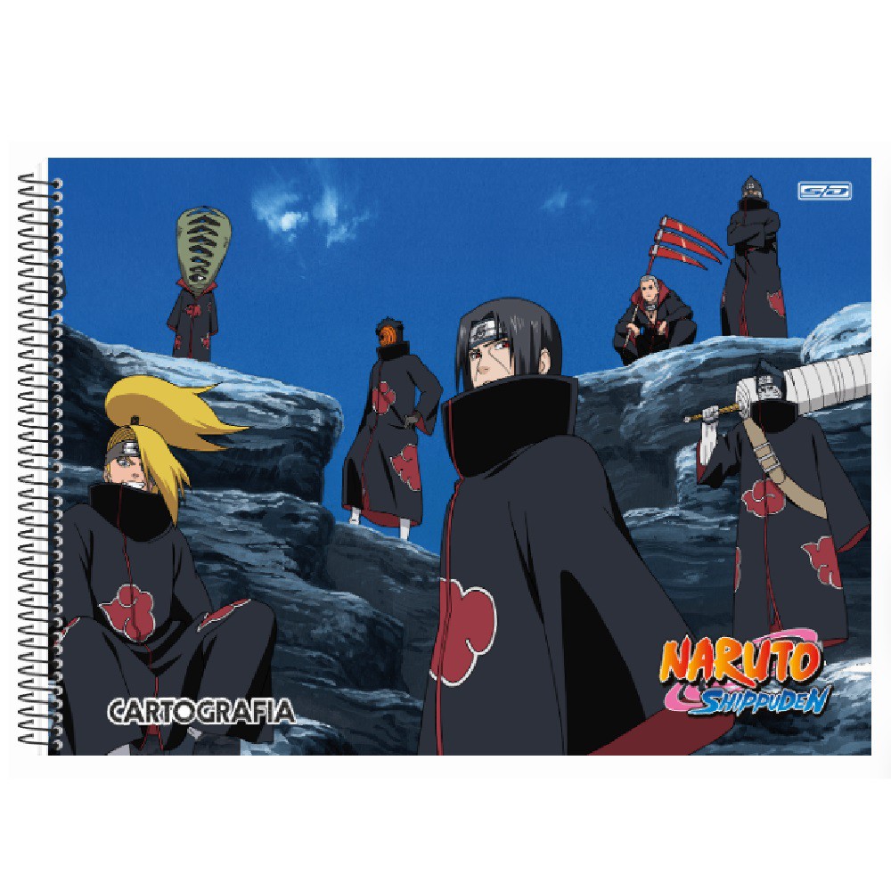 Kit 2 Cadernos Naruto Shippuden + Caderno Desenho Naruto