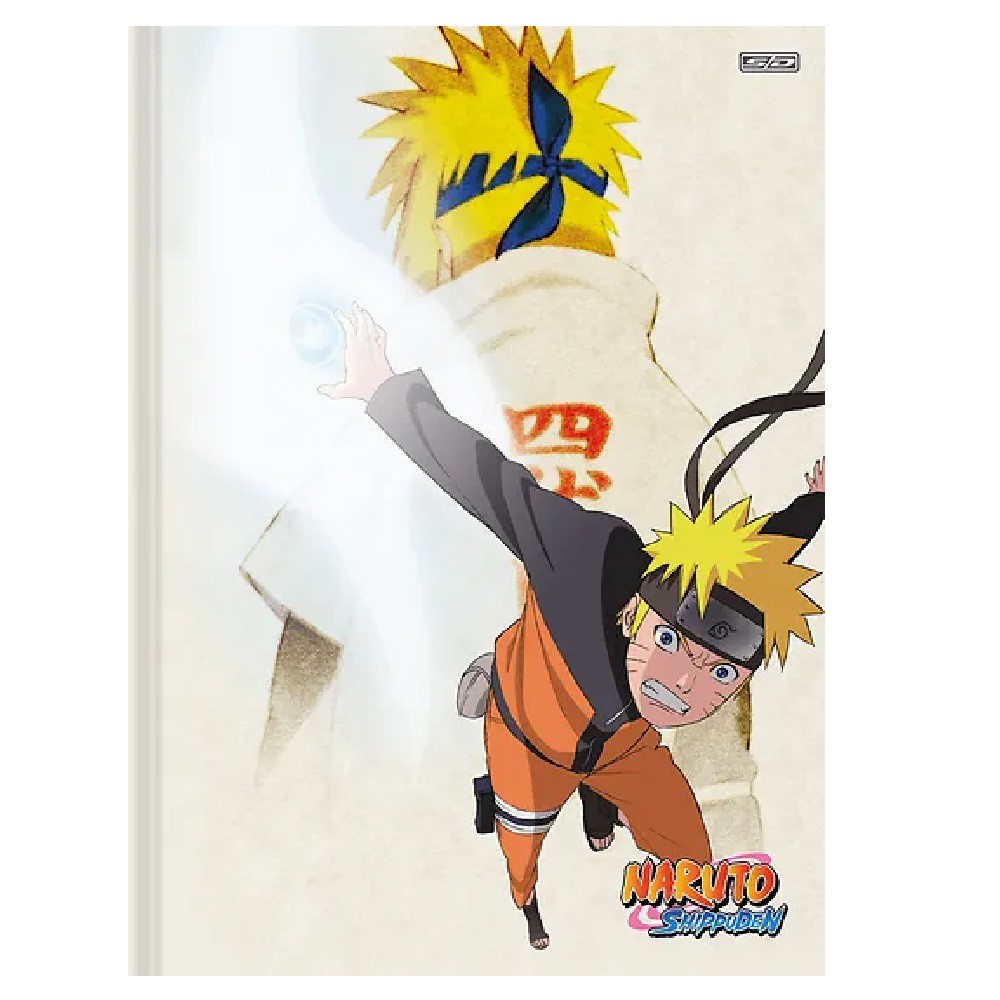 Caderno brochura pequeno capa dura 80 folhas Naruto Shippuden São