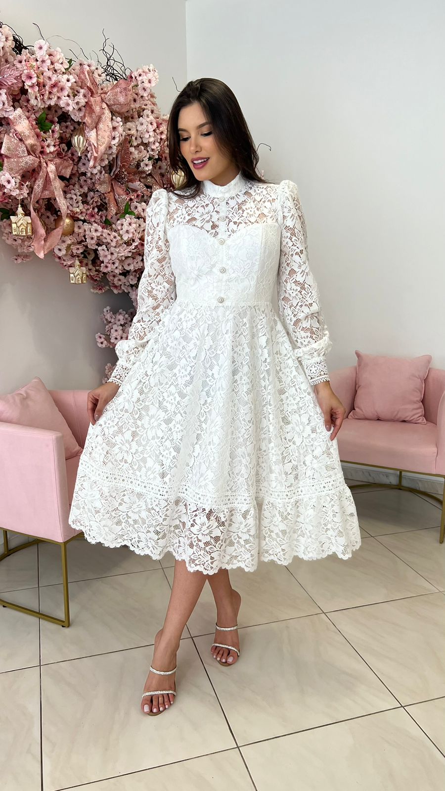 Vestido De Noiva Midi Noiva Simples Casamento Civil Vestido De