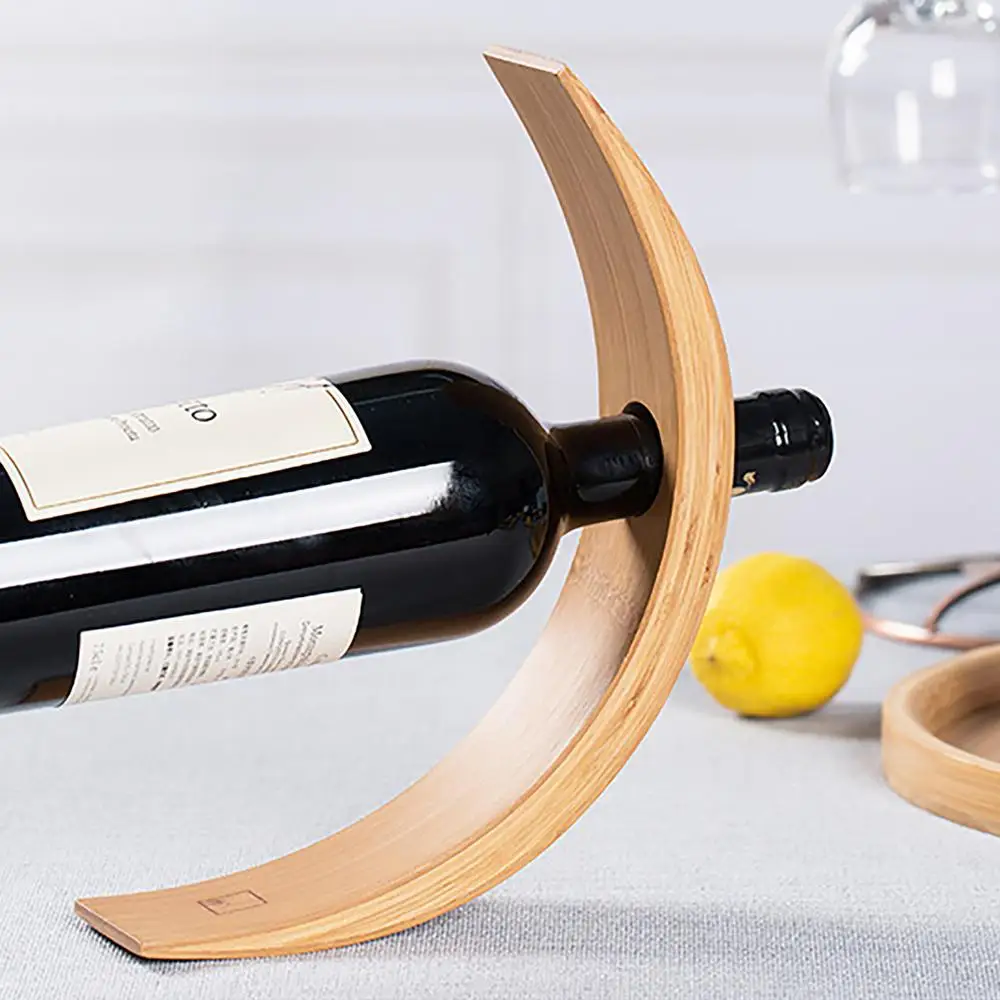 Suporte de Garrafa Equilíbrio - Bambu rack de vinho - suporte de ...