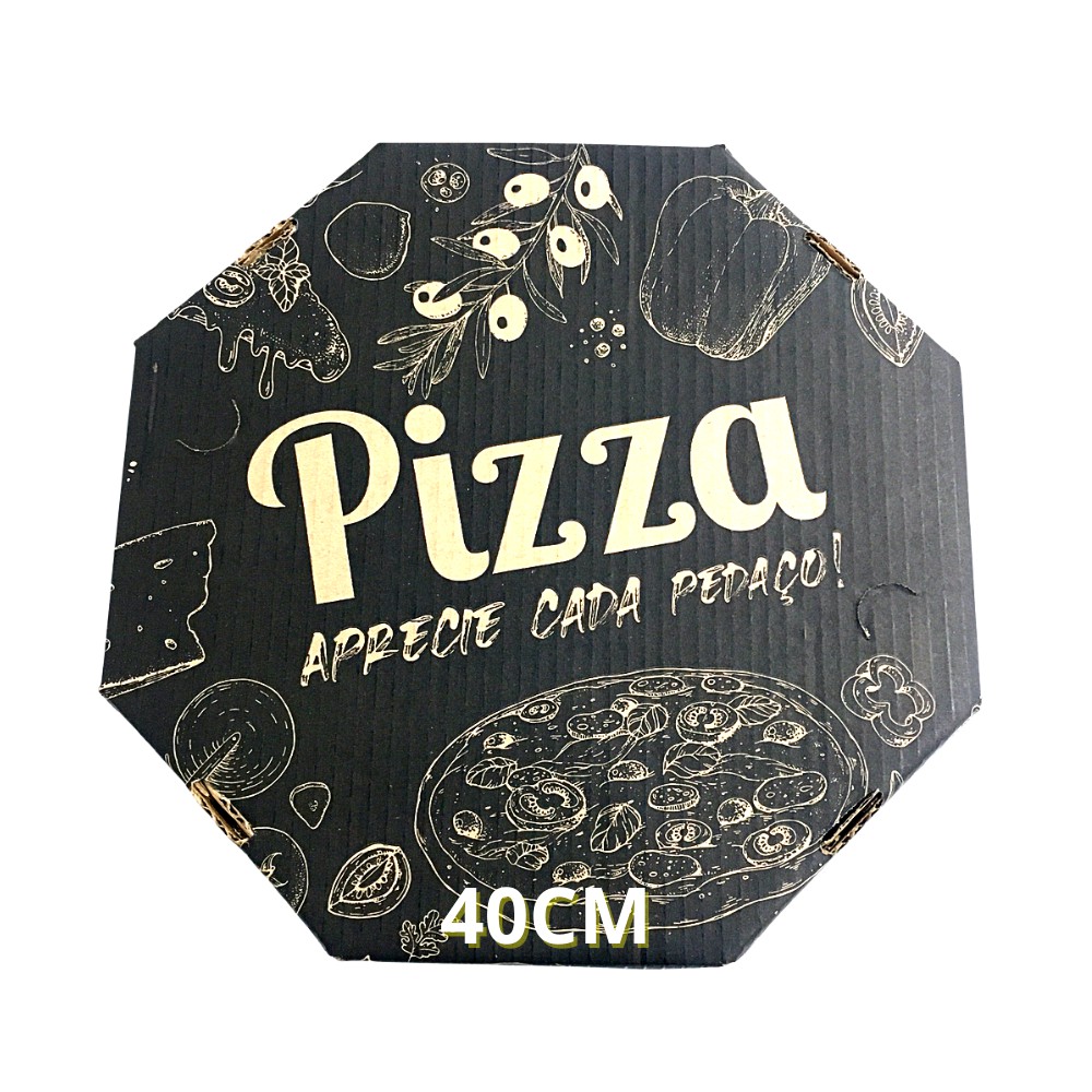 Caixa De Pizza 40cm Preta C/25 Und. América - ATACADÃO DA BAIXADA