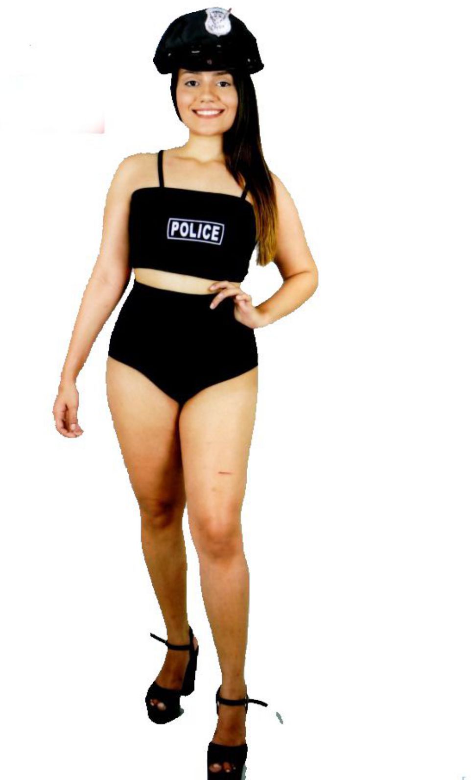 Fantasia Feminina Adulta Policial