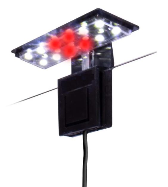 LUMINARIA LED SOMA X3 PRETA (5W) LED BRANCO/VERMELHO 127V Rei dos