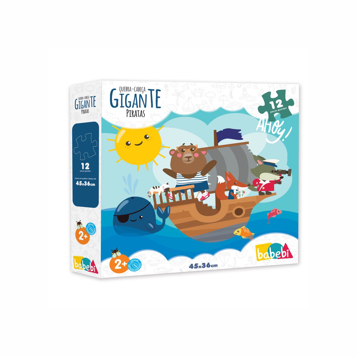 Quebra Cabeça Infantil Gigante Educativo Fundo Do Mar 12 Peças Babebi :  : Brinquedos e Jogos