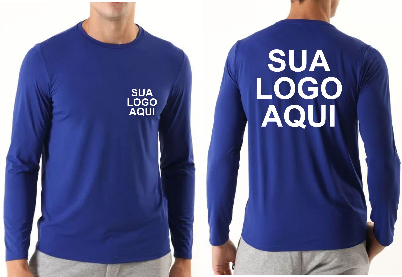 Kit 16 Camisetas Manga Longa Personalizada Com Logo Tamanhos Variados ...