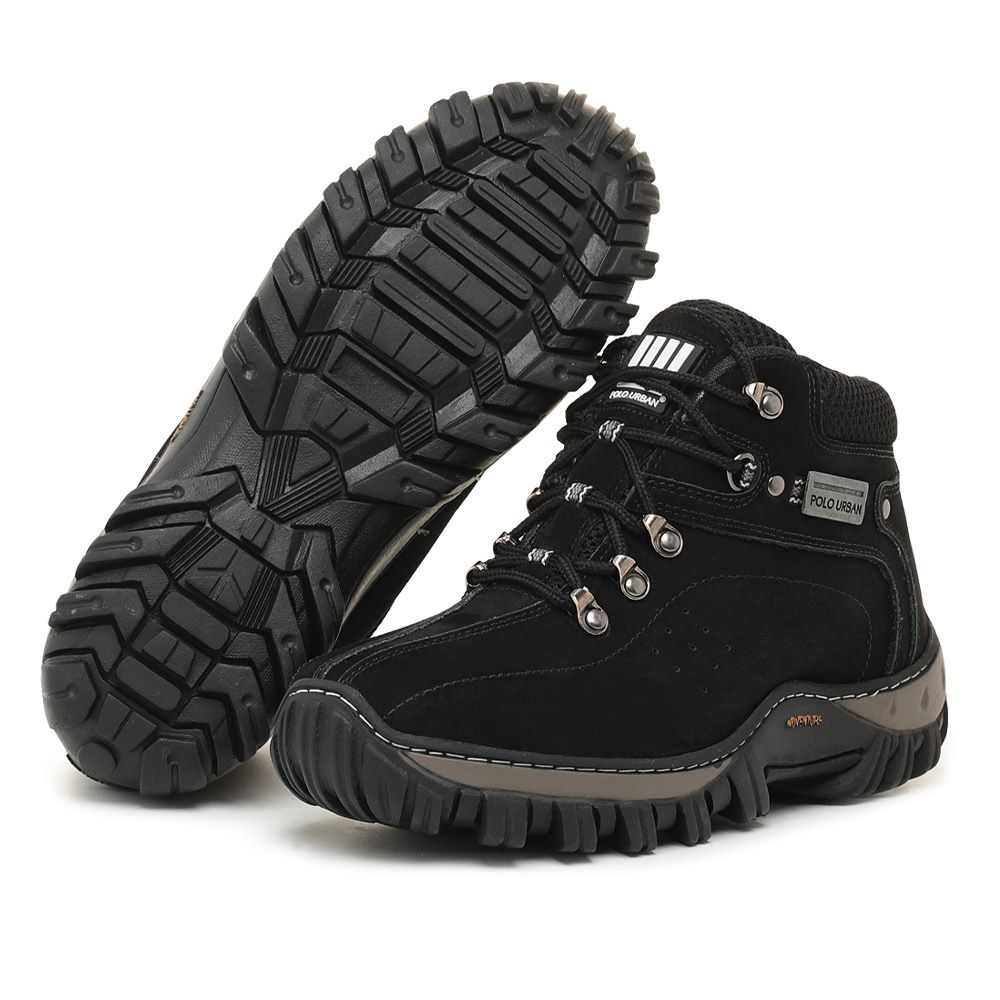 Bota botina caterpillar masculina em couro legitimo resistente