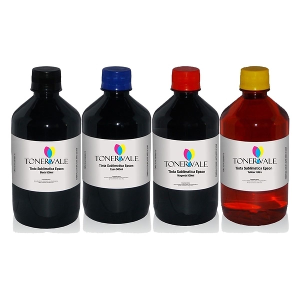 Kit 4 Tinta Para Bulk Ink Epson Universal Sublimática Cmyk De 1l Toner Vale 6805