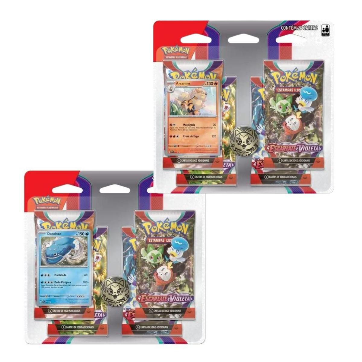 Pokemon Blister Quadruplo Evoluções Em Paldea Jogo de Cartas Copag