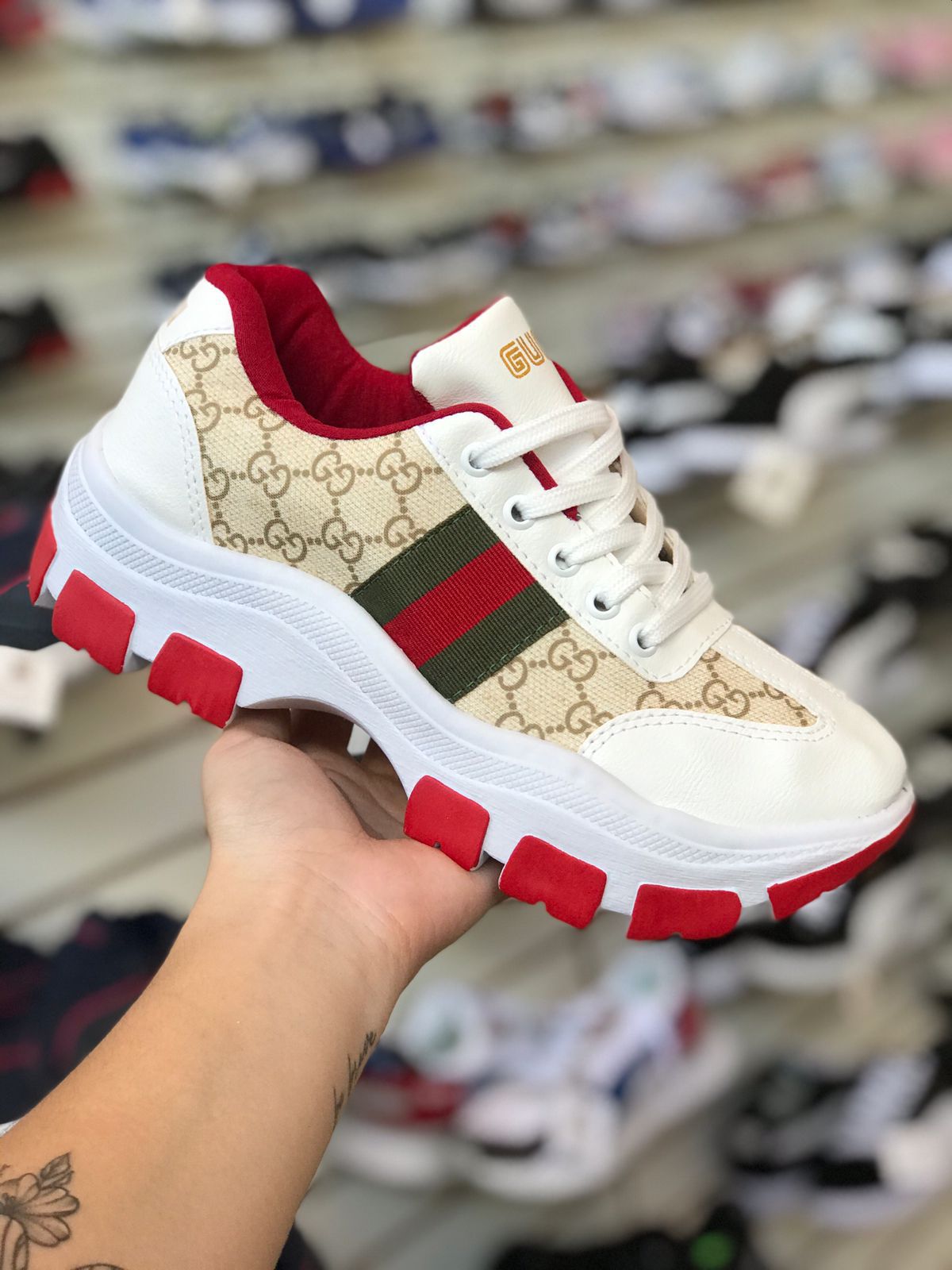 Tenis da gucci feminino sales preço