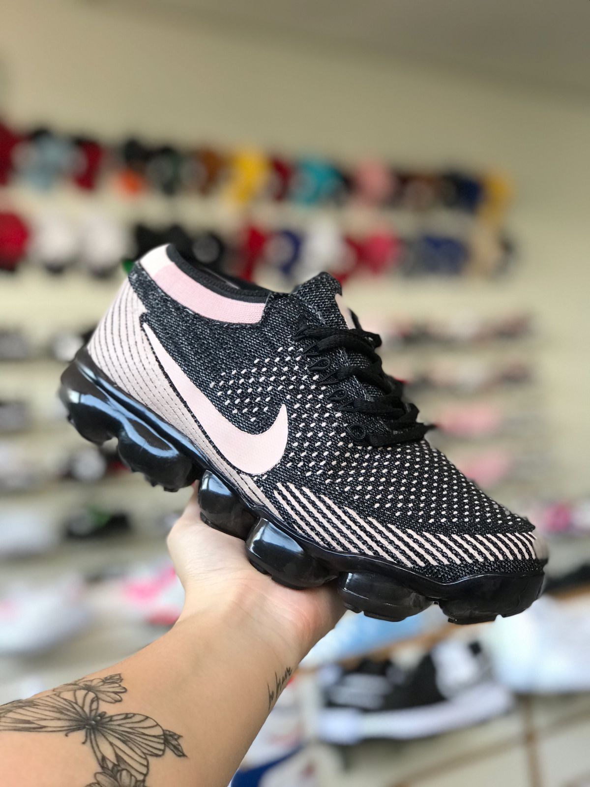 Nike Vapormax 2.0 Premium Preto e Rosê - Moda Brás