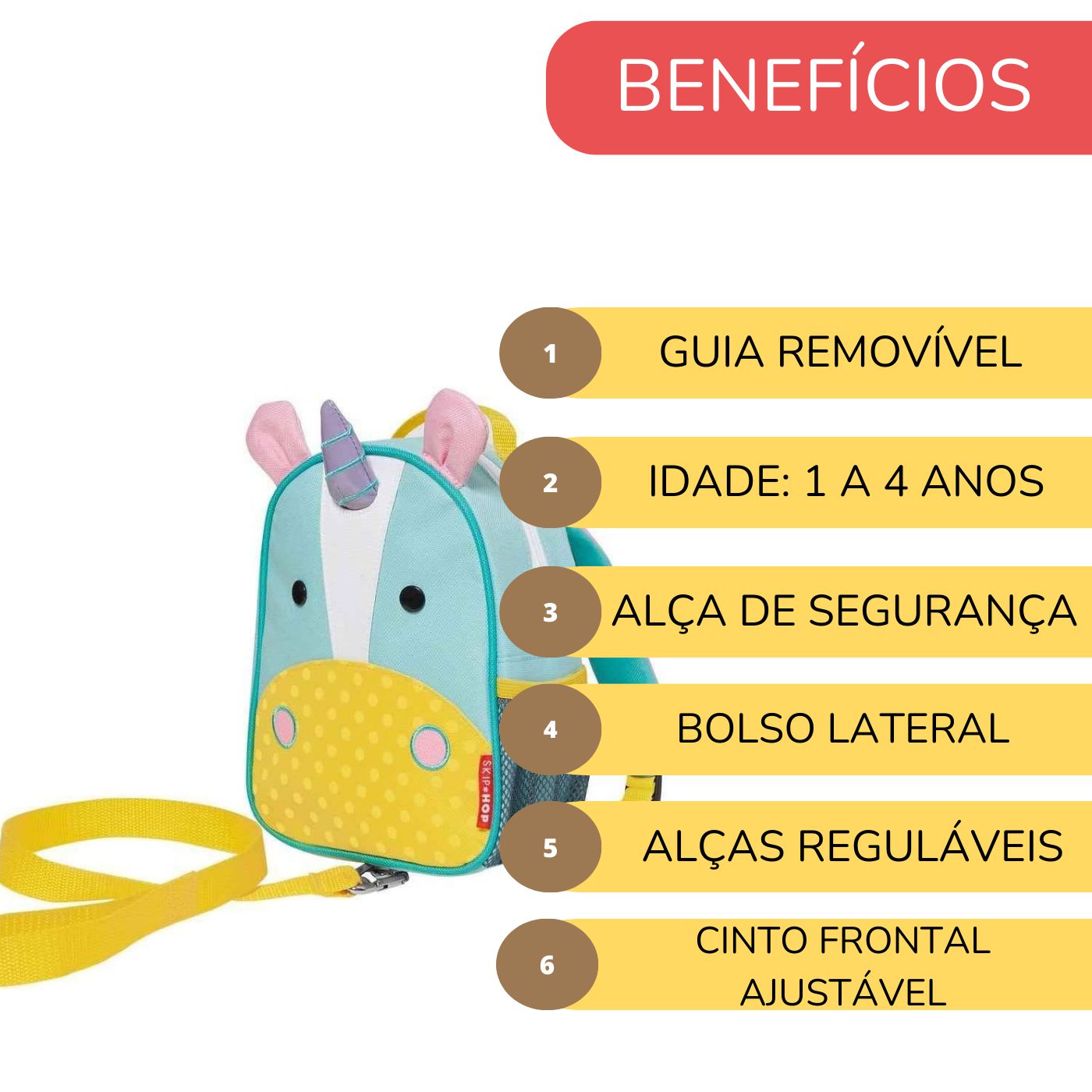 Mini Mochila Infantil Guia Alça de Segurança Crianças Bebês - Minutobaby