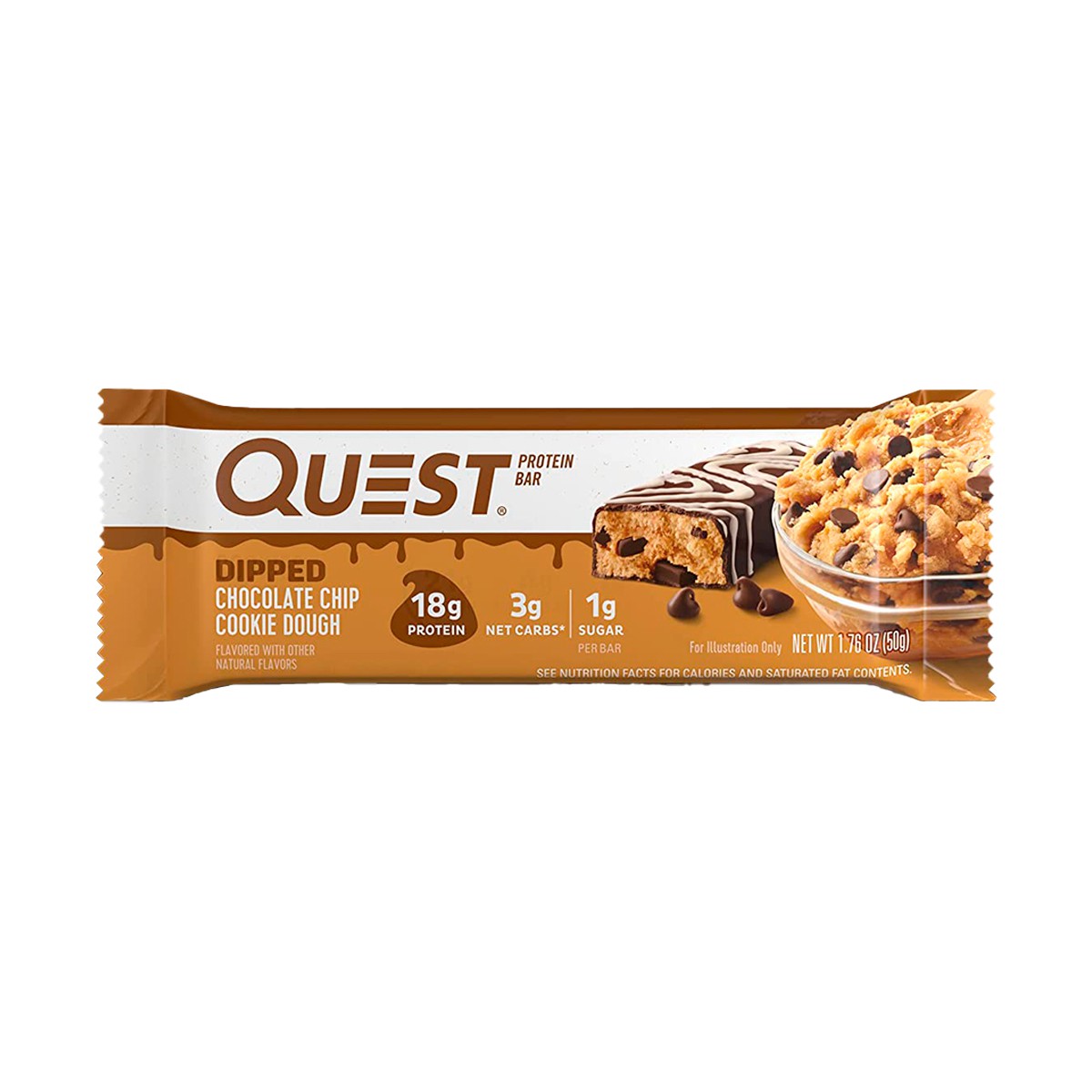 Quest Protein Bar Dipped Choco Chip Cookie Dough 12 Unidades MUV