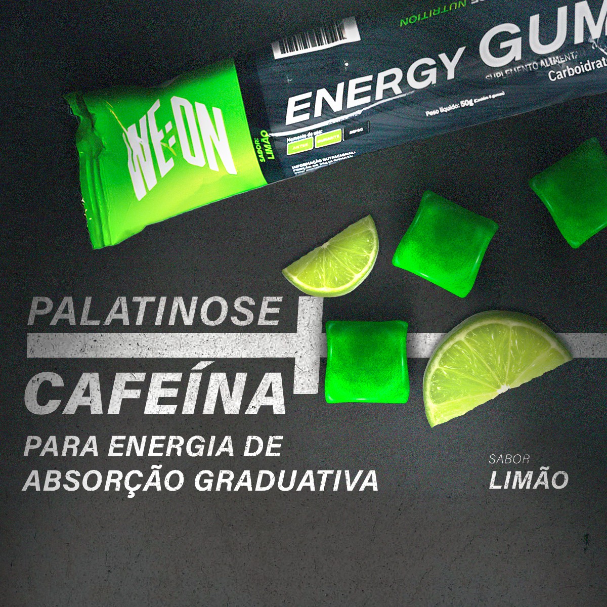 WE:ON Energy Gum Limão - 12 Sachês - WE:ON Nutrition - MUV Suplementos