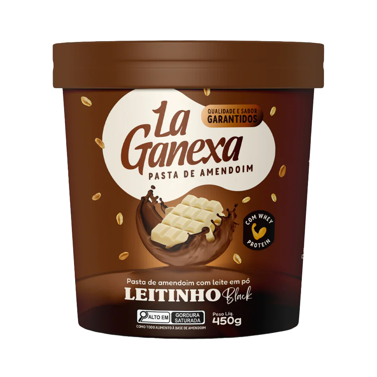 Pasta de Amendoim – Sabor Leitinho Black – 450g – La Ganexa - MUV