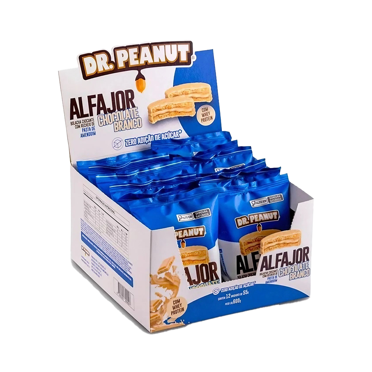 Alfajor Chocolate Branco - 12 Unidades – Dr. Peanut - MUV