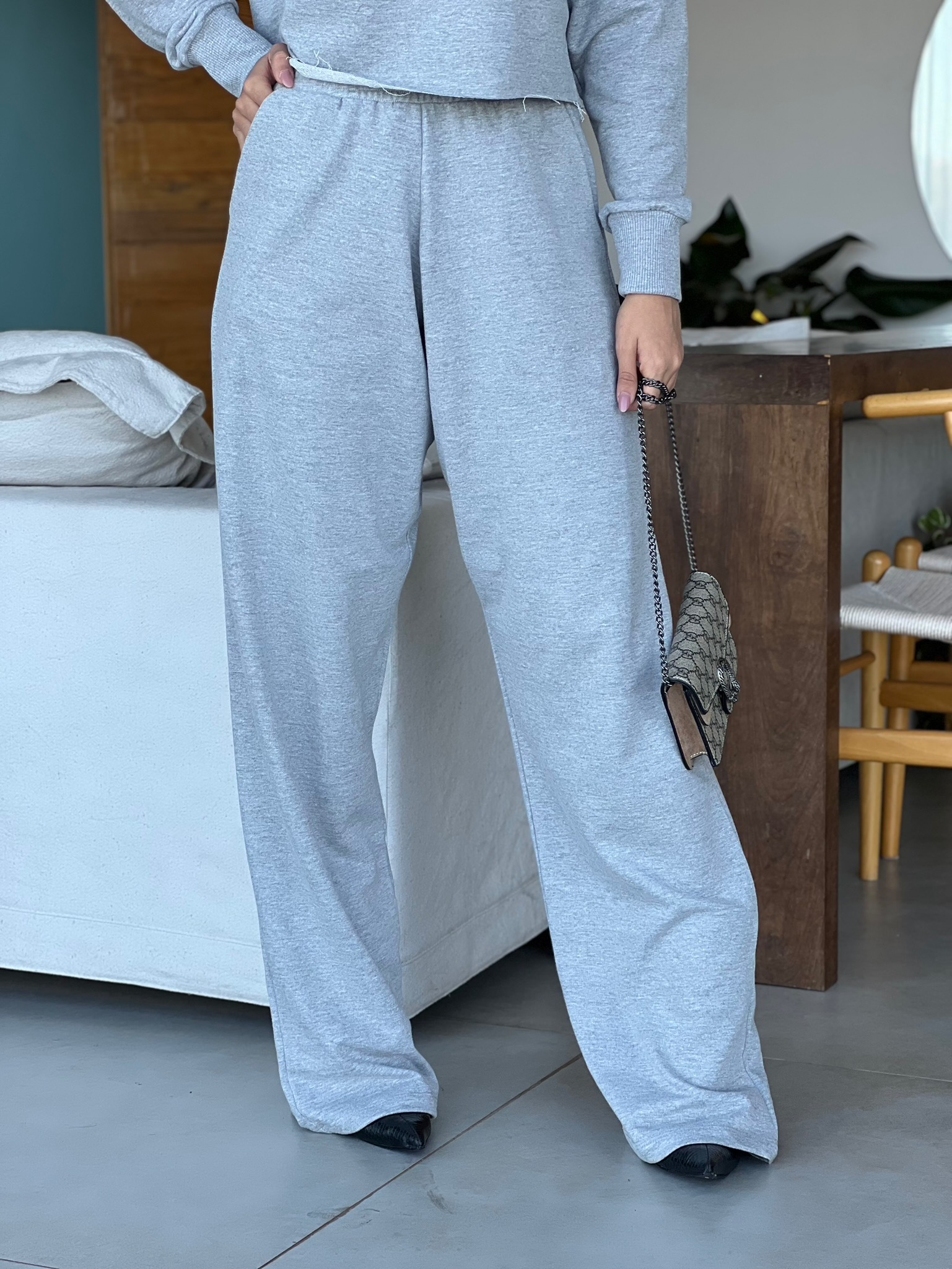 Conjunto de moletom Layla Cinza - Mariah Store