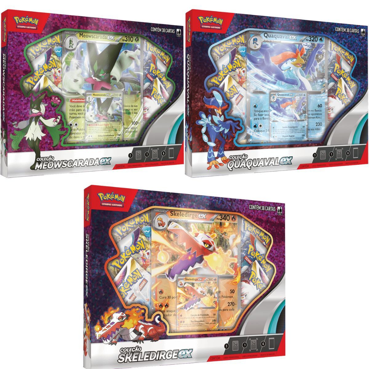 Box Cartas Pokémon Coleção Lendas de Paldea Miraidon Ex - Deck de