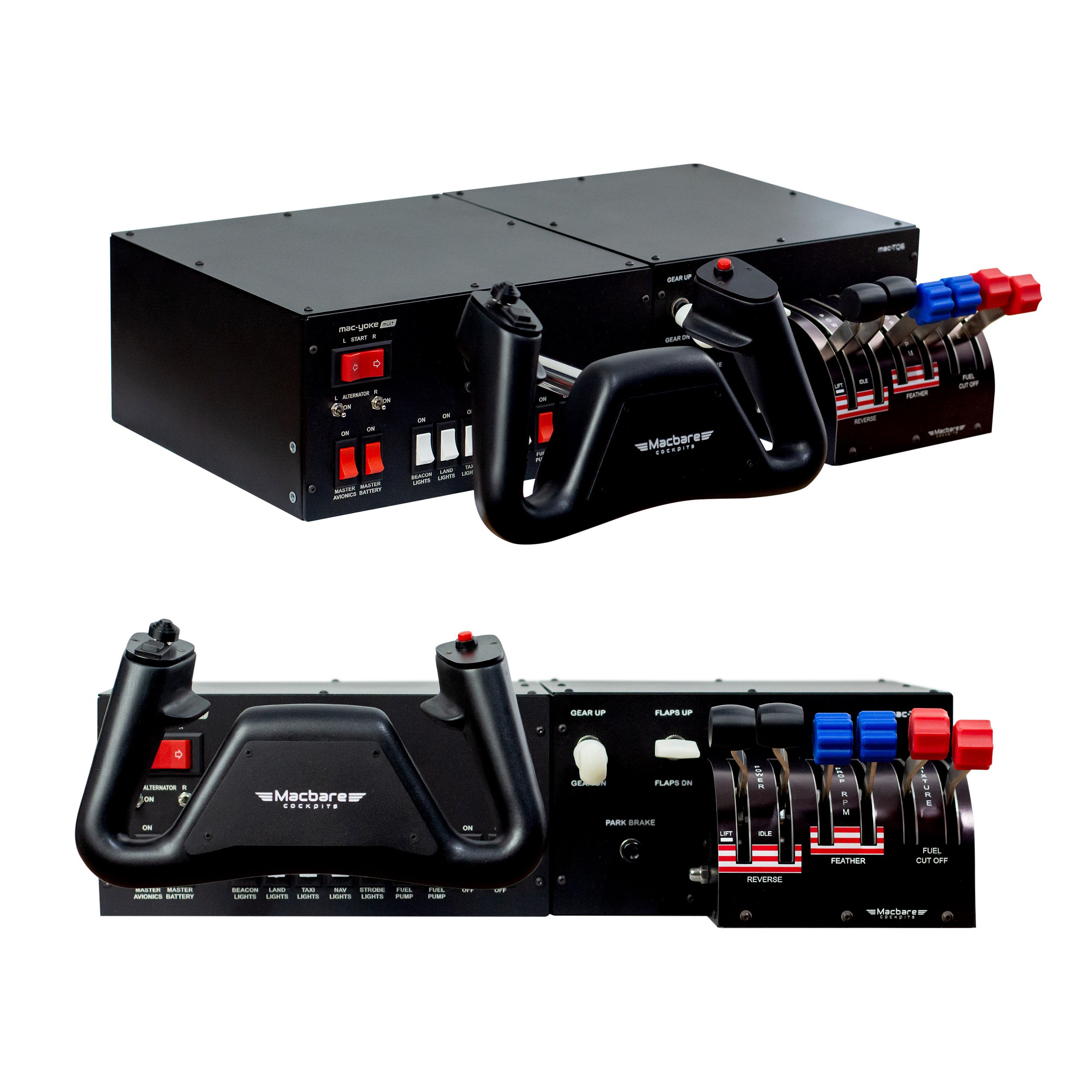 Kit Profissional Controle Joystick e Manete Macbare - Simulador de Voo ...