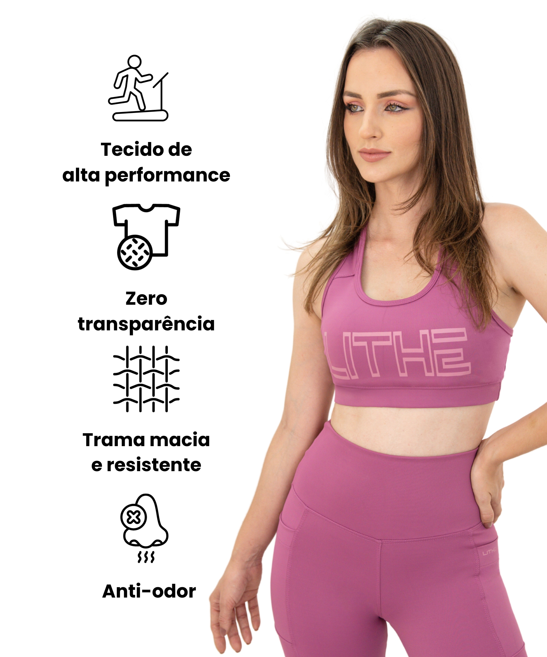 Top Lithe Cross Rosa - Lithe