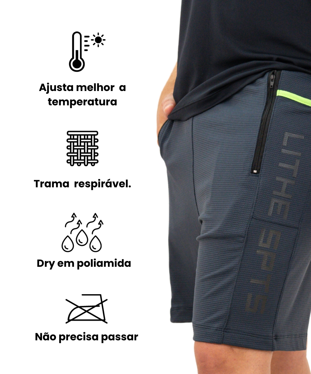 Shorts Masculino Lithe Sports Grafite - Lithe