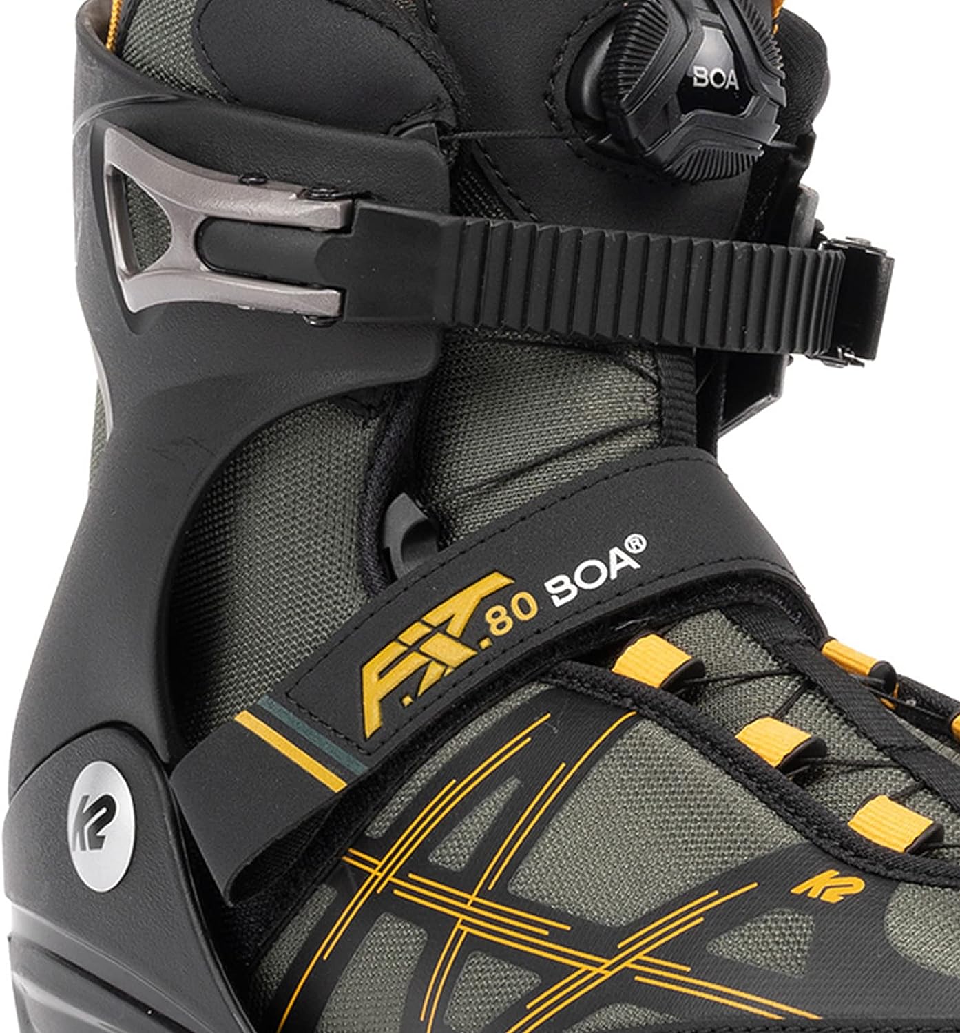 PATINS INLINE K2 F.I.T. 80 BOA - CINZA/MOSTARDA - Brasil In Line