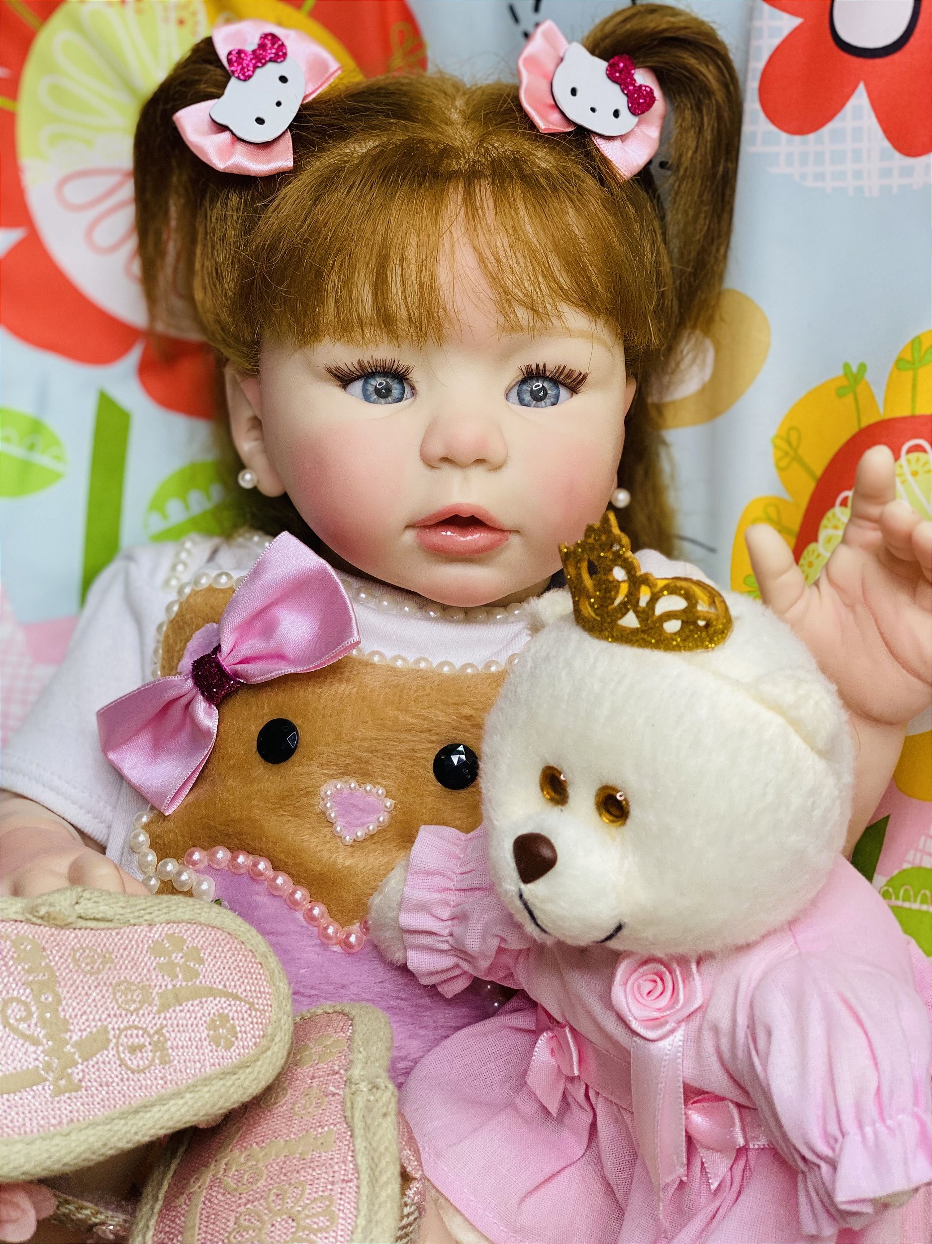 BEBÊ REBORN MEGA REALISTA KITTY TODA MIMOSA EM SILICONE COM KIT DE  ROUPINHAS - Maternidade Mundo Baby Reborn