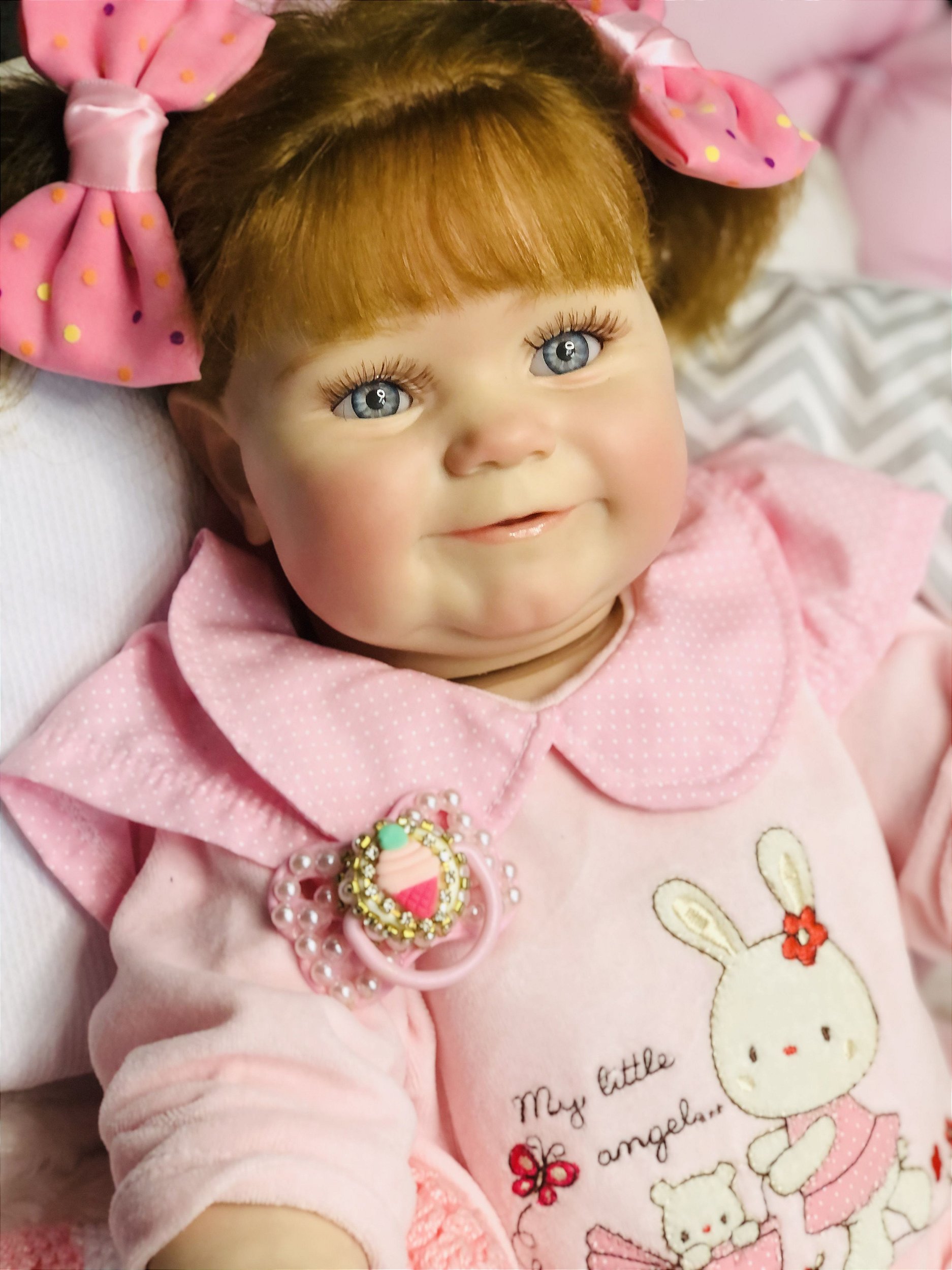 BEBÊ REBORN MENINA DE SILICONE RICCA REALISTA PODE DAR BANHO - Maternidade  Mundo Baby Reborn