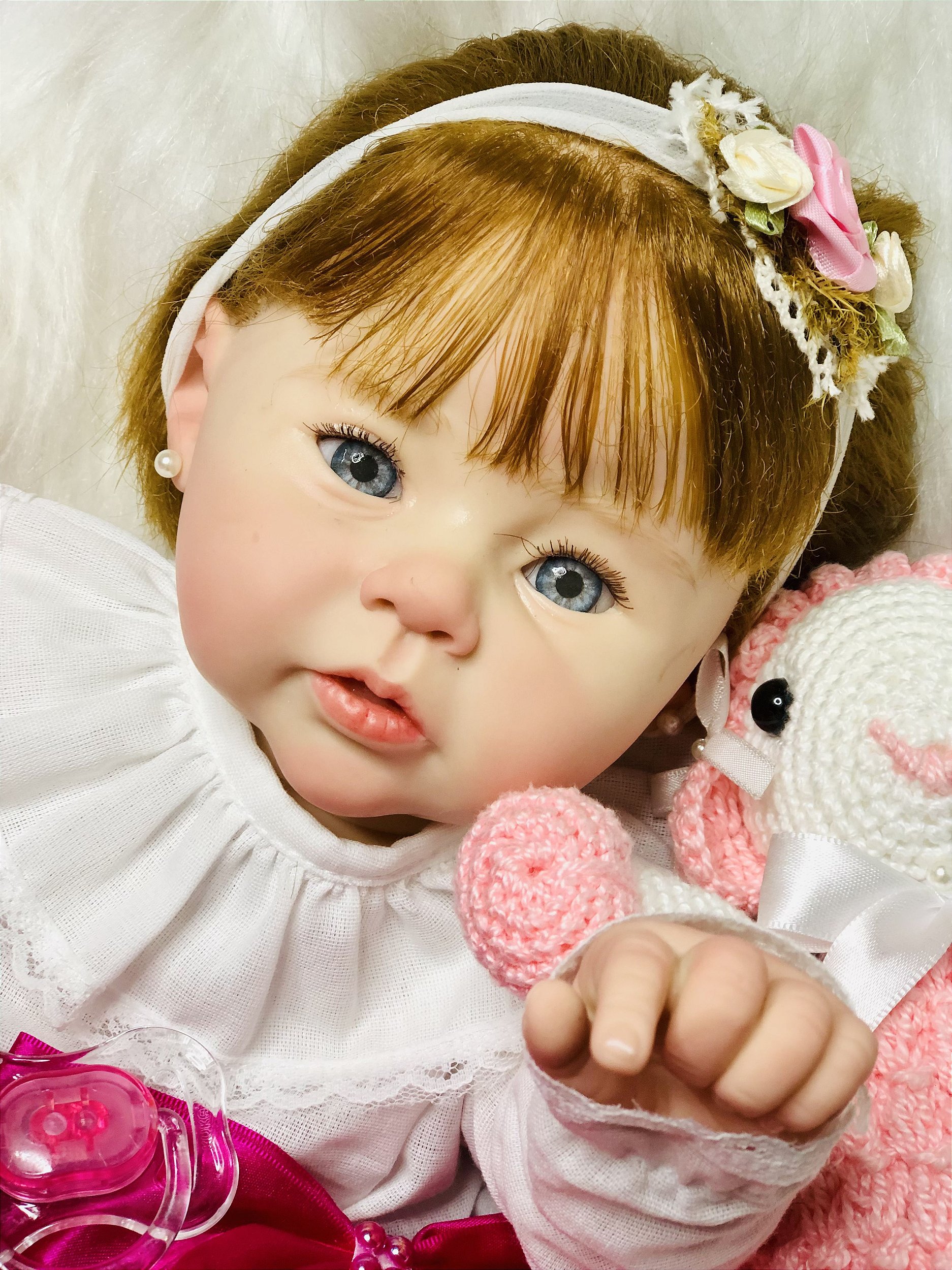 Boneca Bebê Reborn 48cm Menina Corpo De Silicone sólido Realista e