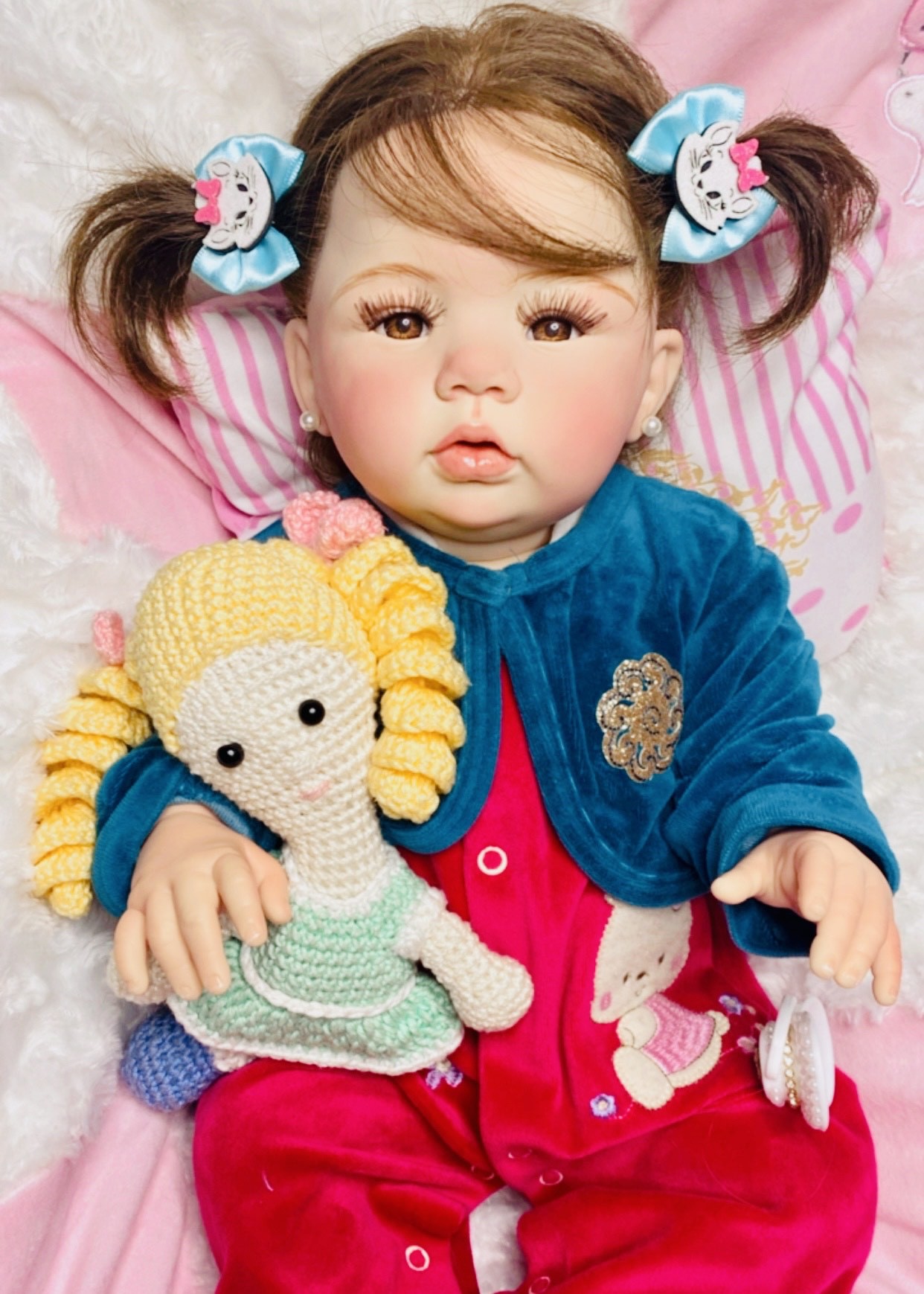 BEBÊ REBORN POLLY MEGA REALISTA TODA EM SILICONE - Maternidade