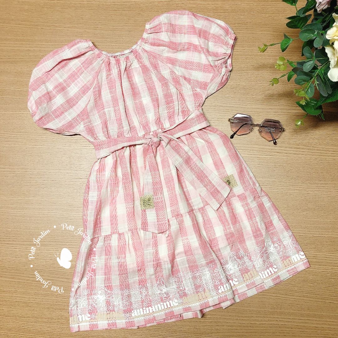 Vestido Infantil Xadrez em Oferta