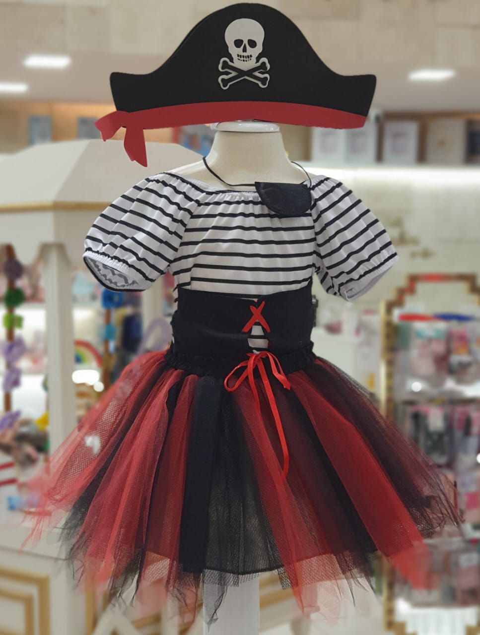 Fantasia de Pirata Vestido Para Bebê Menina