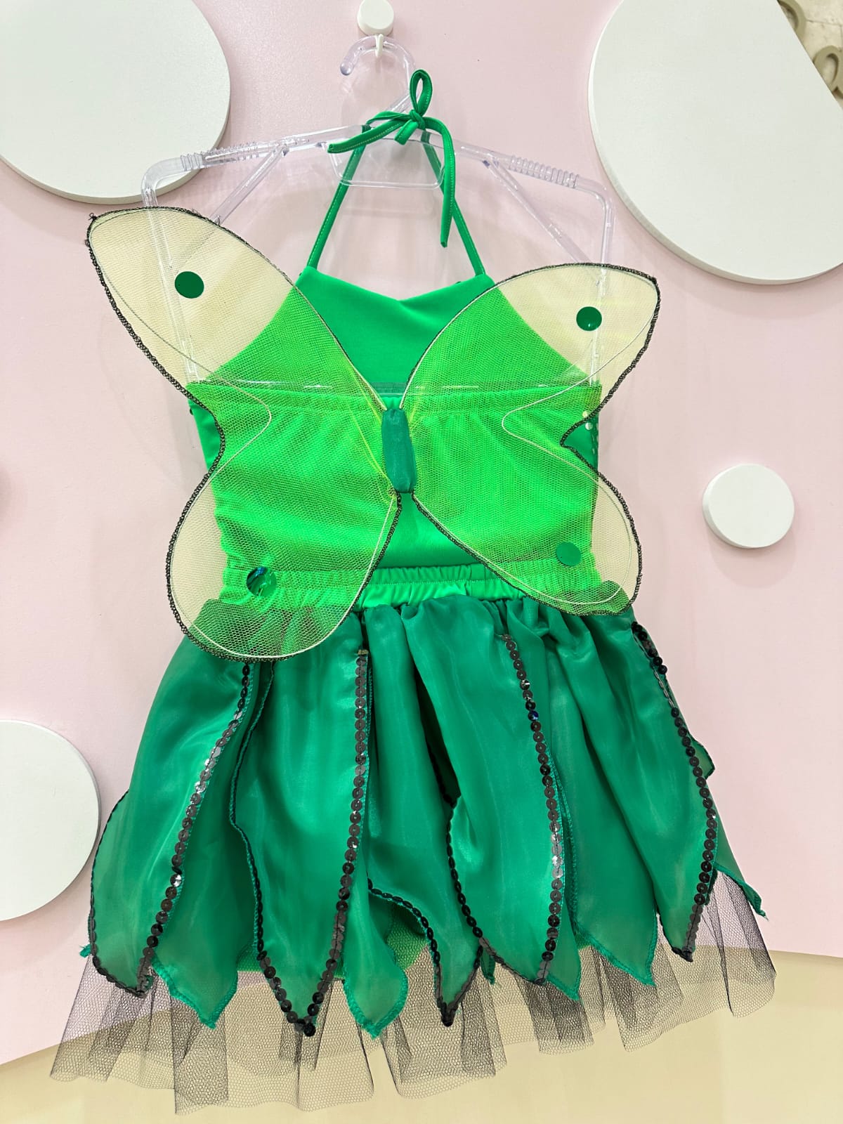 Ali Fatate Tinker Bell Per Bambini, Colore Verde, Fatte A Mano, Taglia Unica