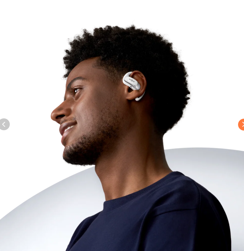 Fone de Condução Óssea Shokz Openfint Air Branco - Direct Esportes