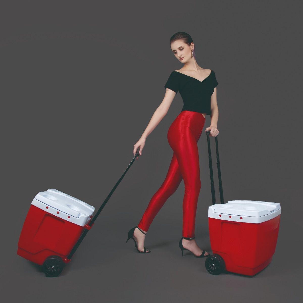 Caixa Térmica Com Rodinhas 42 L Vermelha - Mec G Store