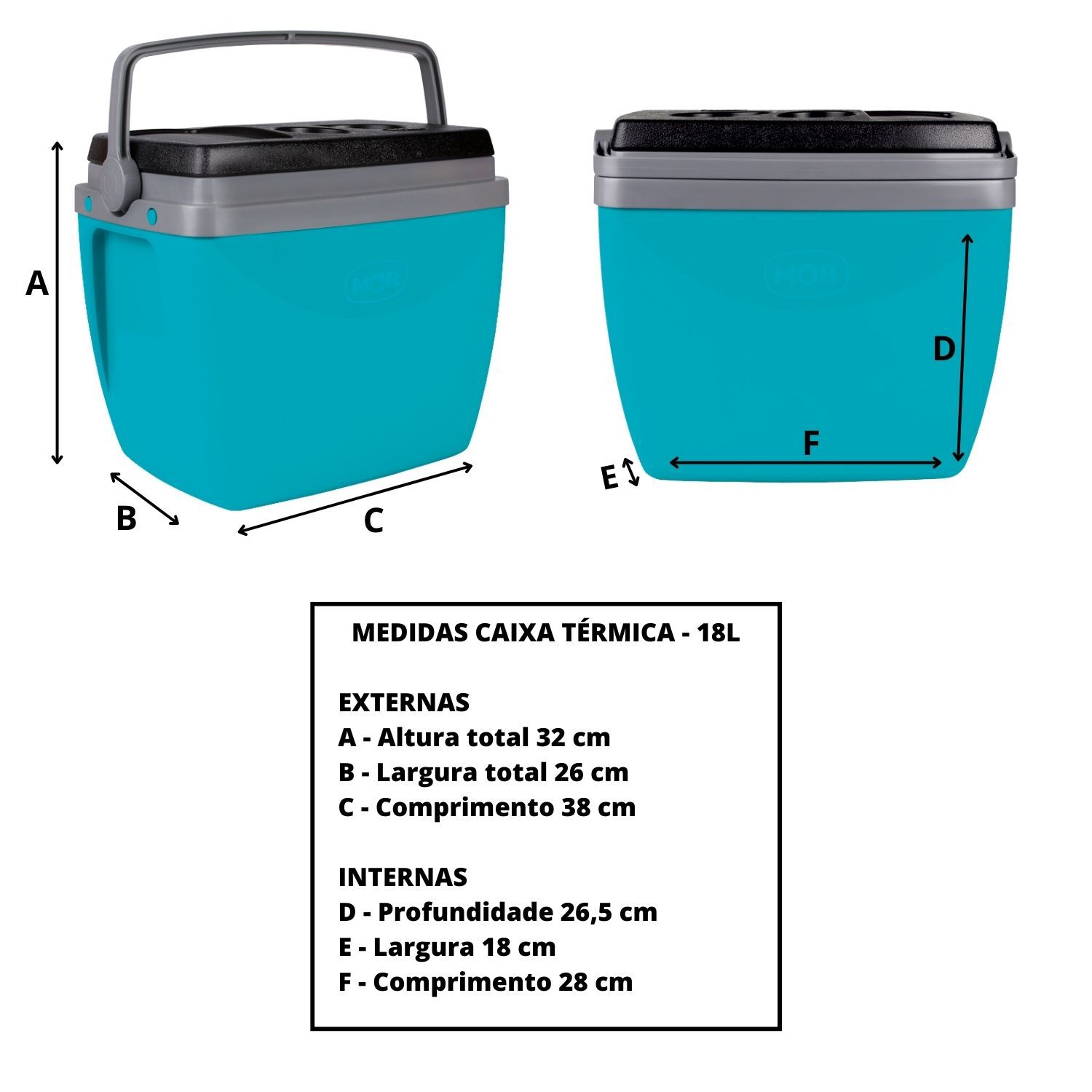 ★ 36サイズ Kit Caixa Térmica 34L Cinza com Azul e 18L - Mec G Store
