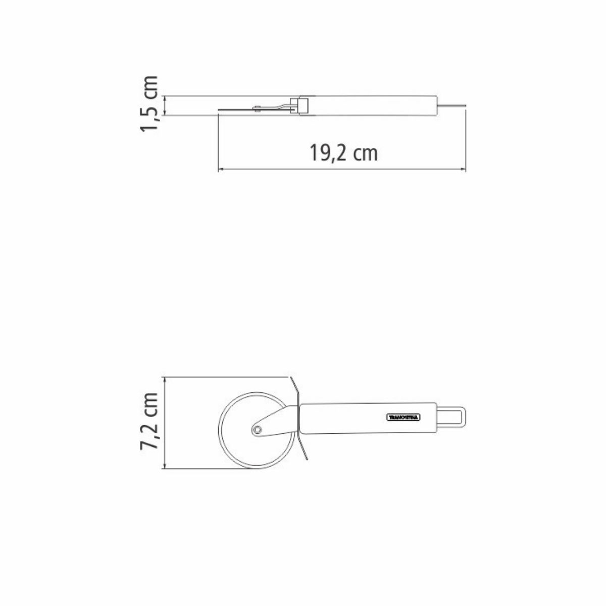 Cortador De Pizza MasterChef - Aço Inox 20cm Para Cortes Perfeitos