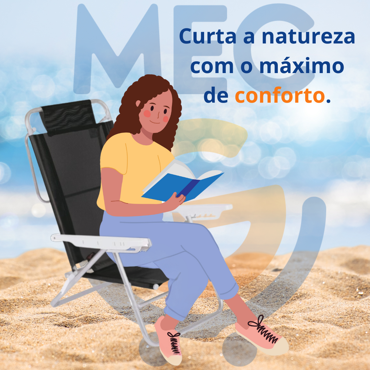 Kit 4 Cadeiras de Praia 6 Posições Preto Summer Mor - Mec G Store