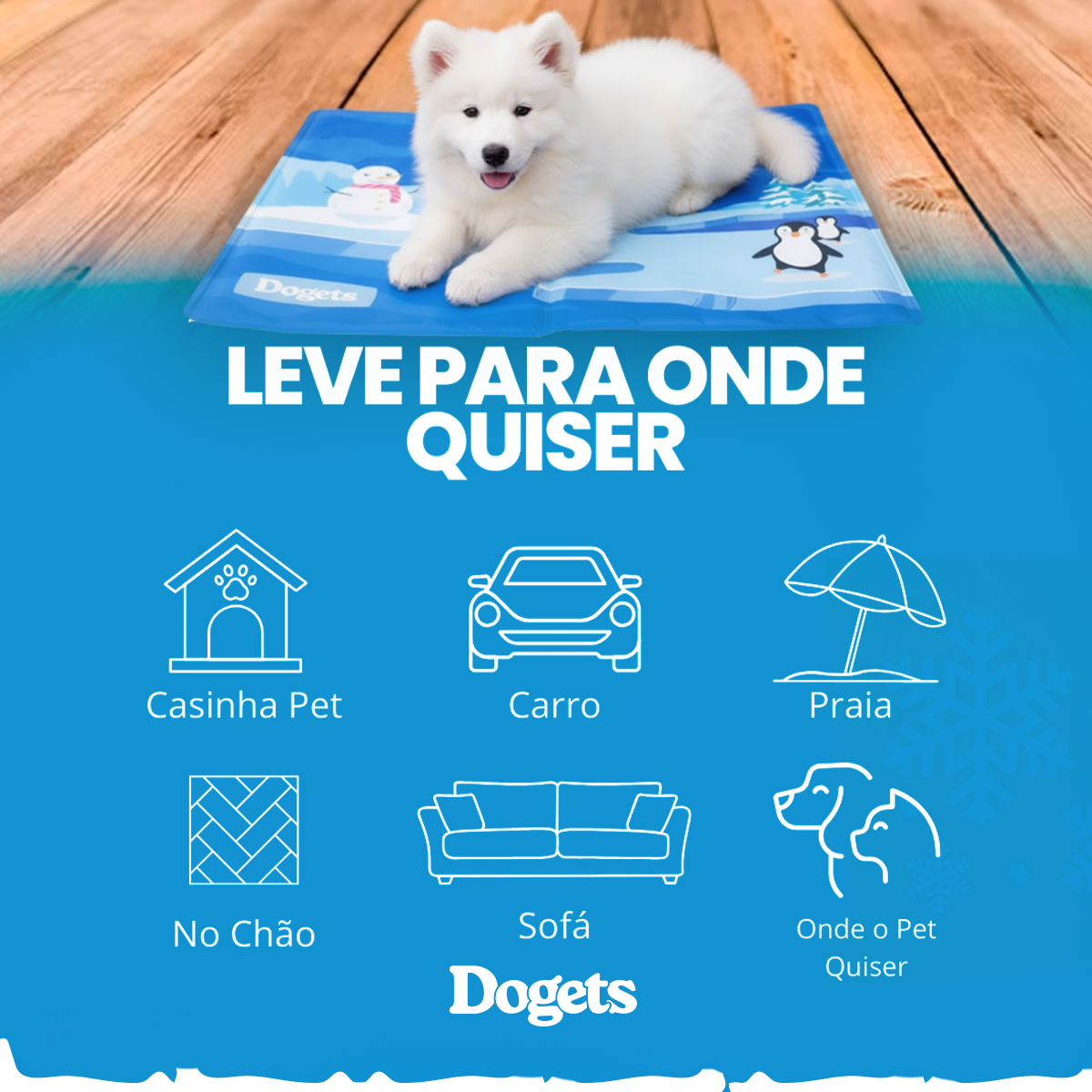 Tapete Gelado Pet Refrescante 65x50cm Gato Cachorro FreskoGets