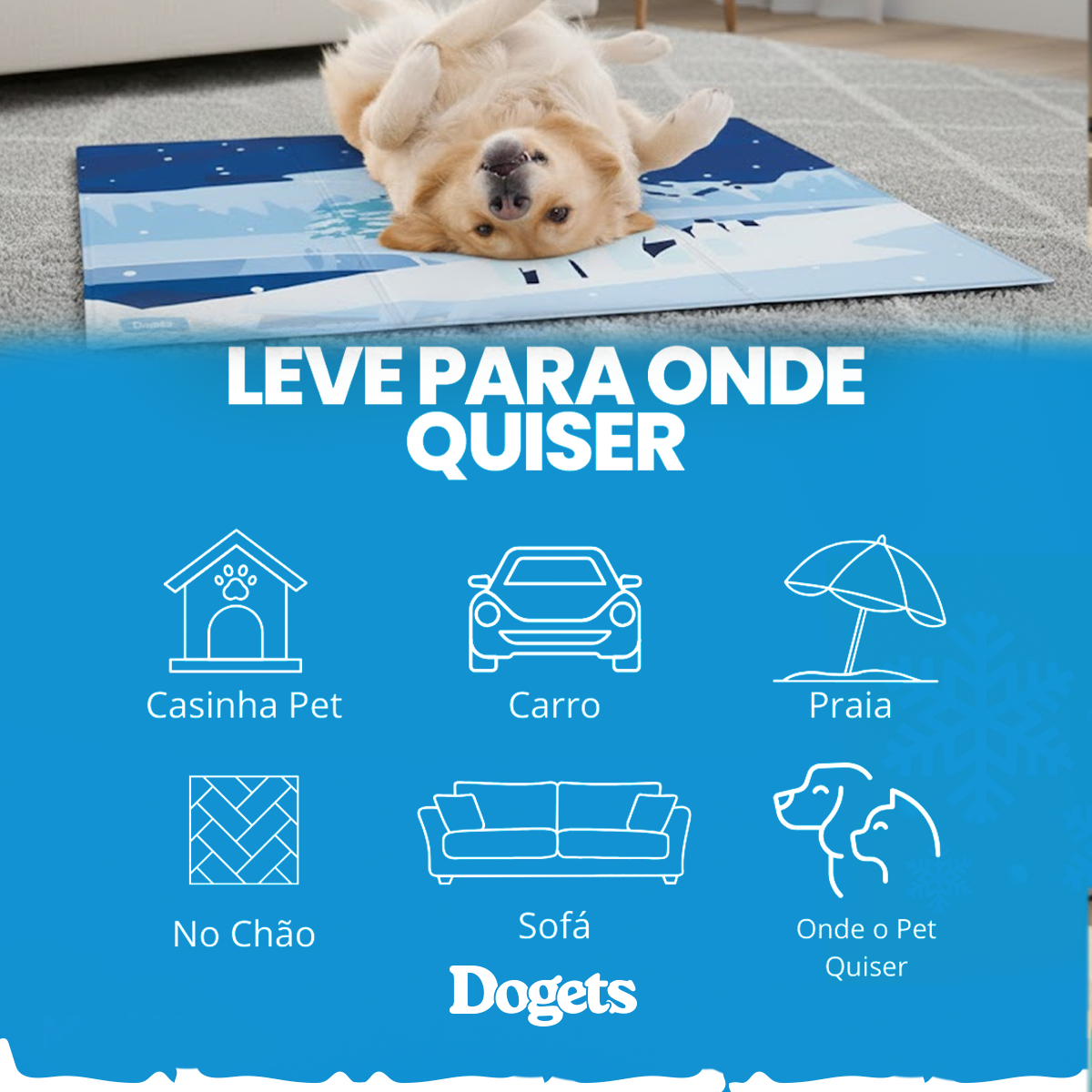 Tapete Gelado Pet Refrescante 110x70 Cachorro Gato FreskoGets