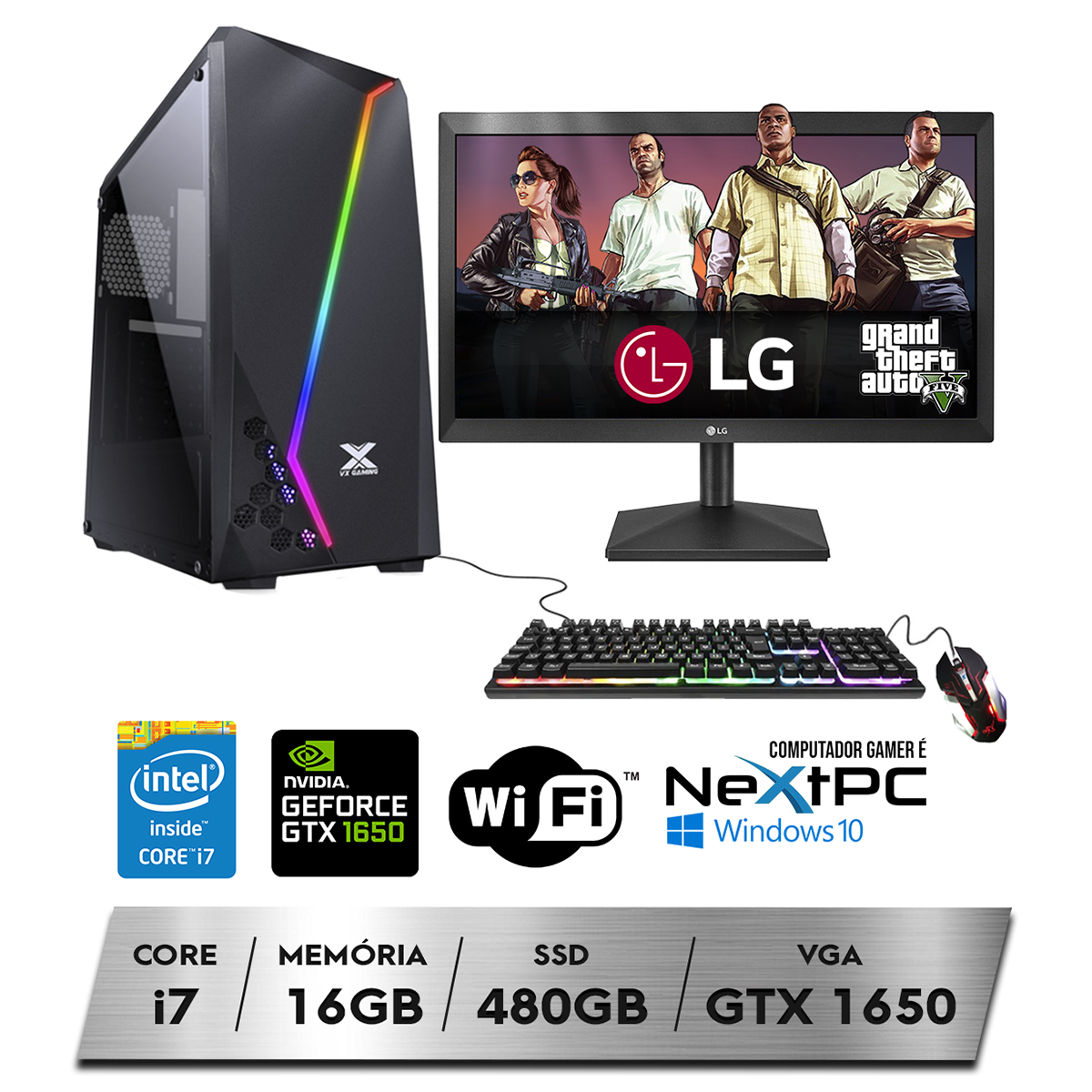 PC Gamer Completo Intel Core i9-11900F 11º Geração 16GB Nvidia GTX1650 -  NextPC