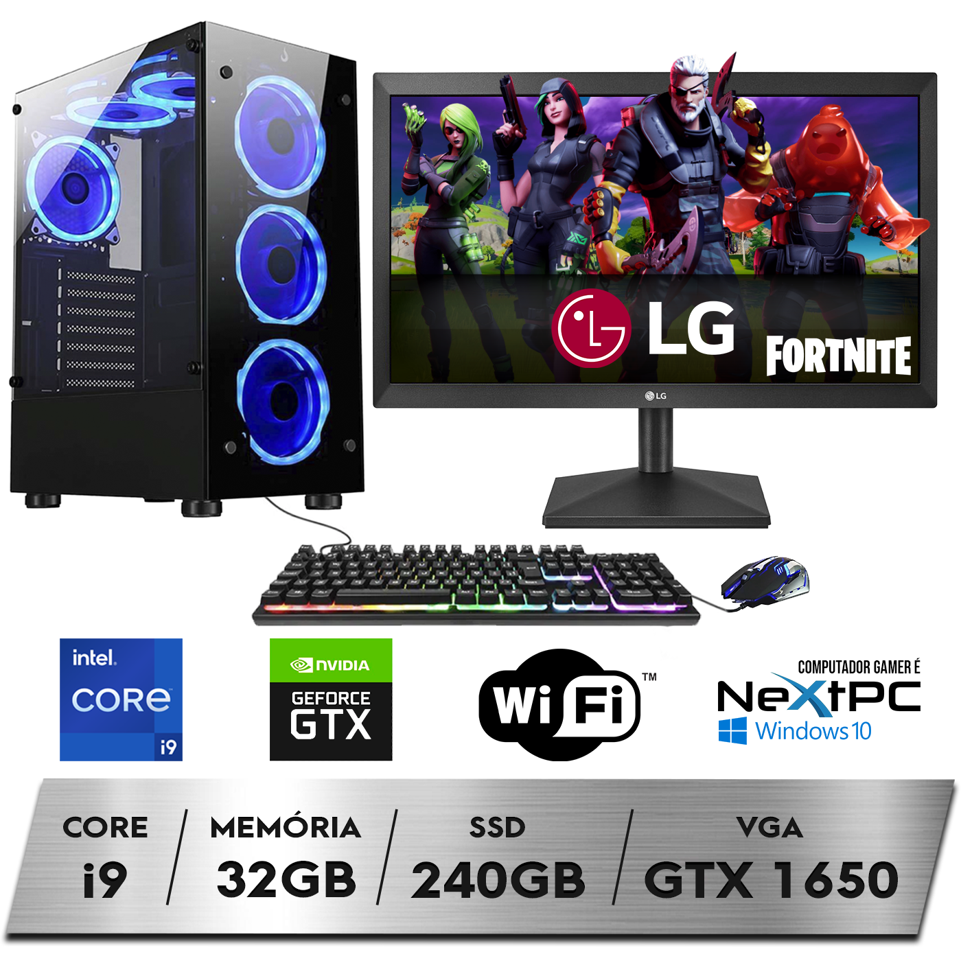 Pc Gamer Barato Completo Intel I3 16gb Ssd 240gb Geforce 2gb