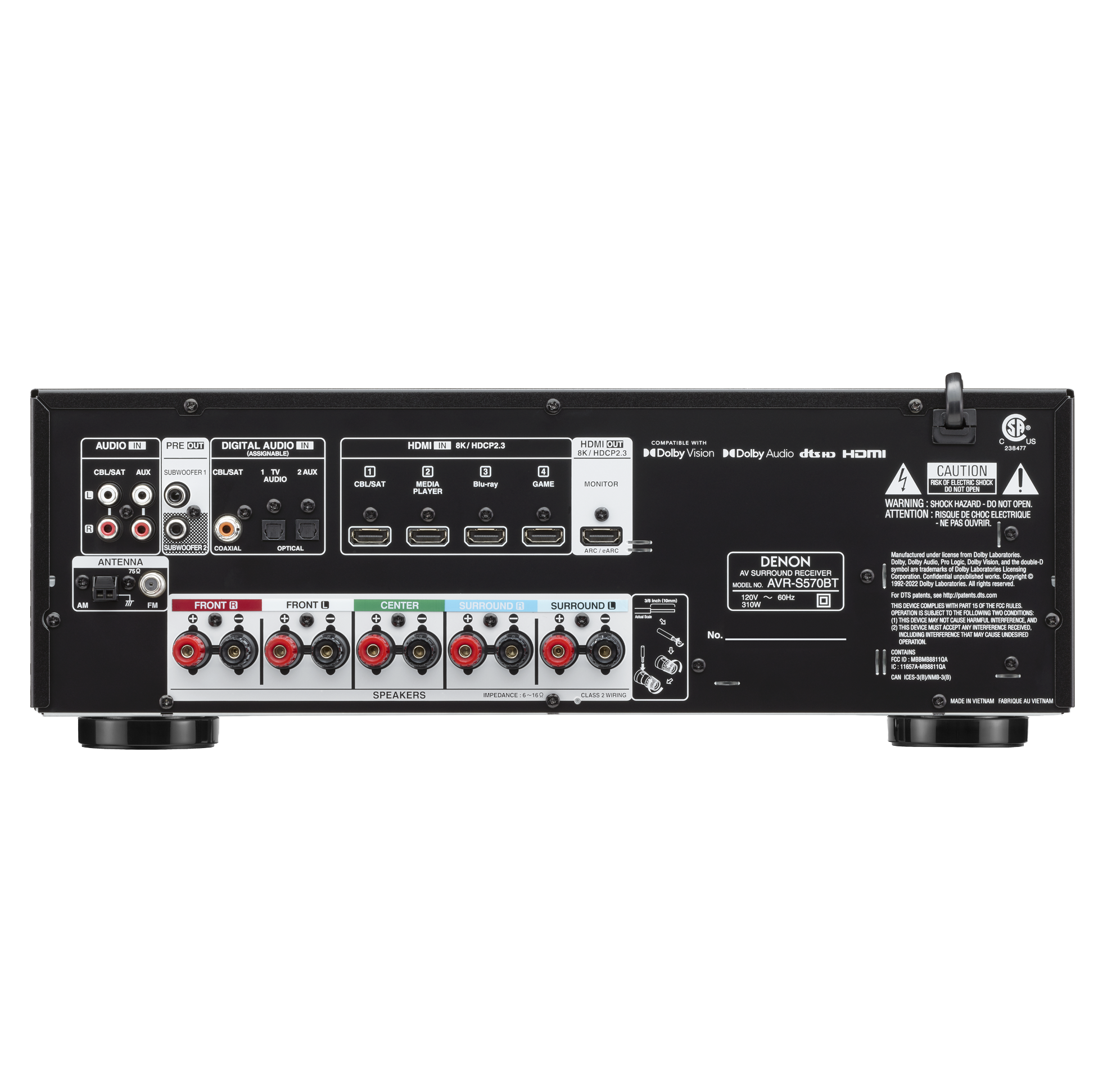 Denon AVR-S570BT | Receiver 5.2 Canais | So Fast - So Fast - Áudio