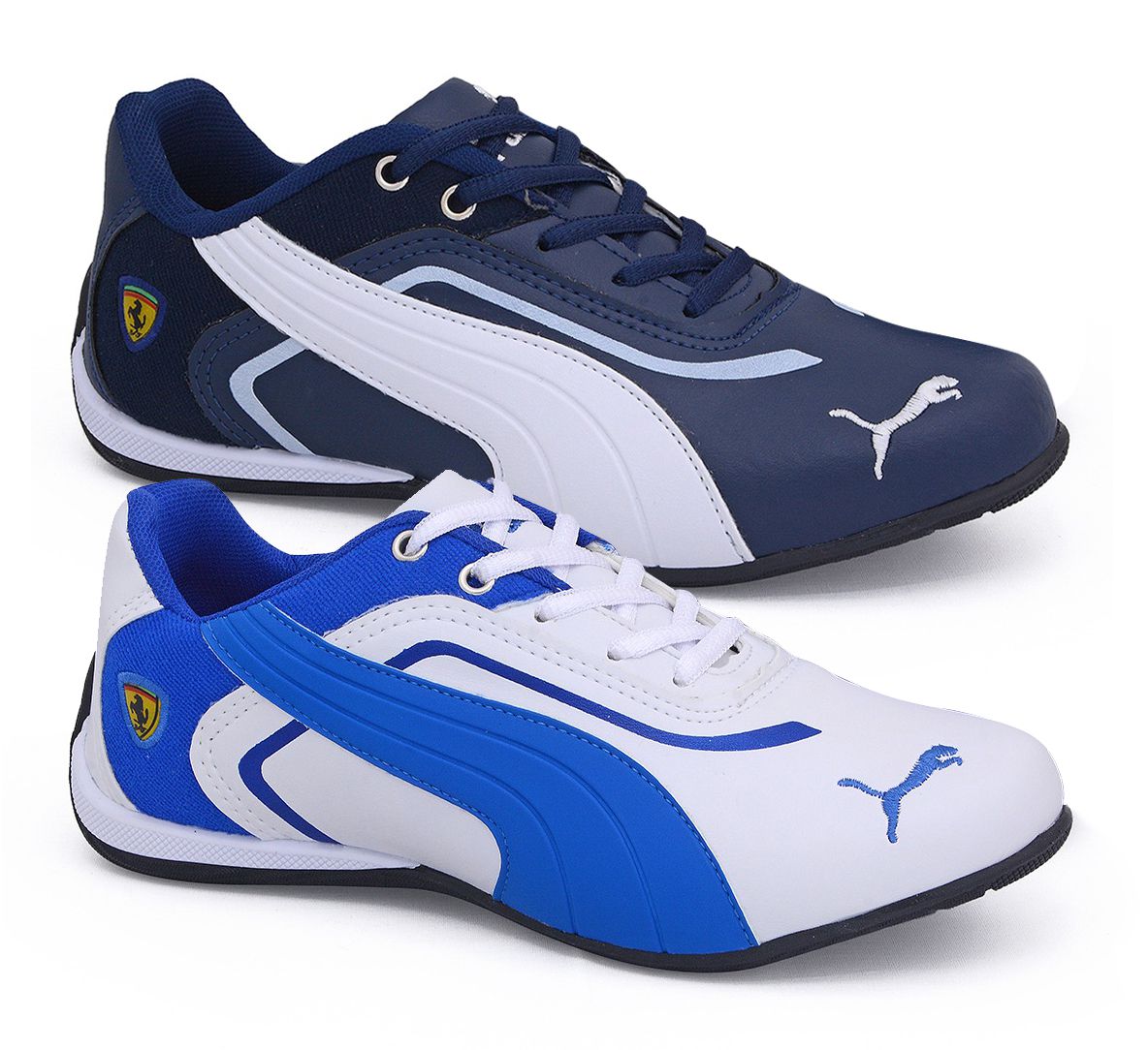Kit 2 Tênis Puma Ferrari New Azul Marinho e Branco Azul - Duster shoes