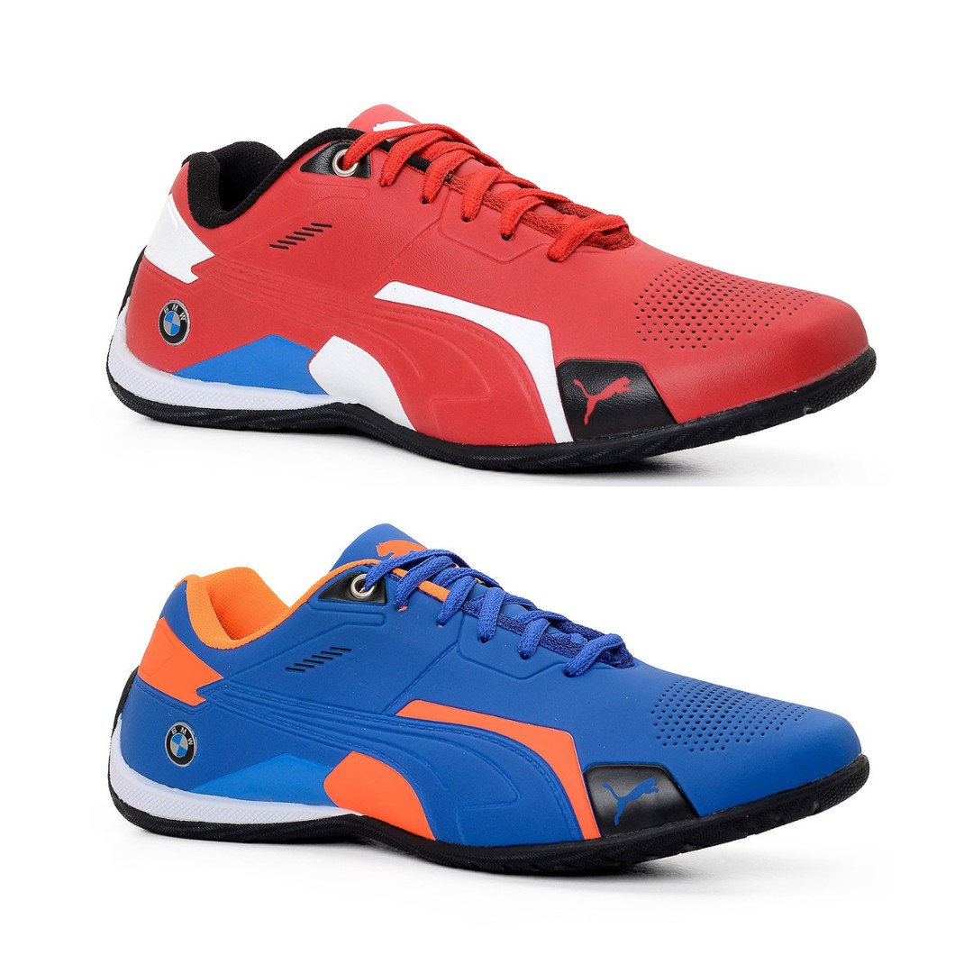Kit 2 Tênis Puma Bmw Future Azul Celeste e Vermelho - Duster shoes