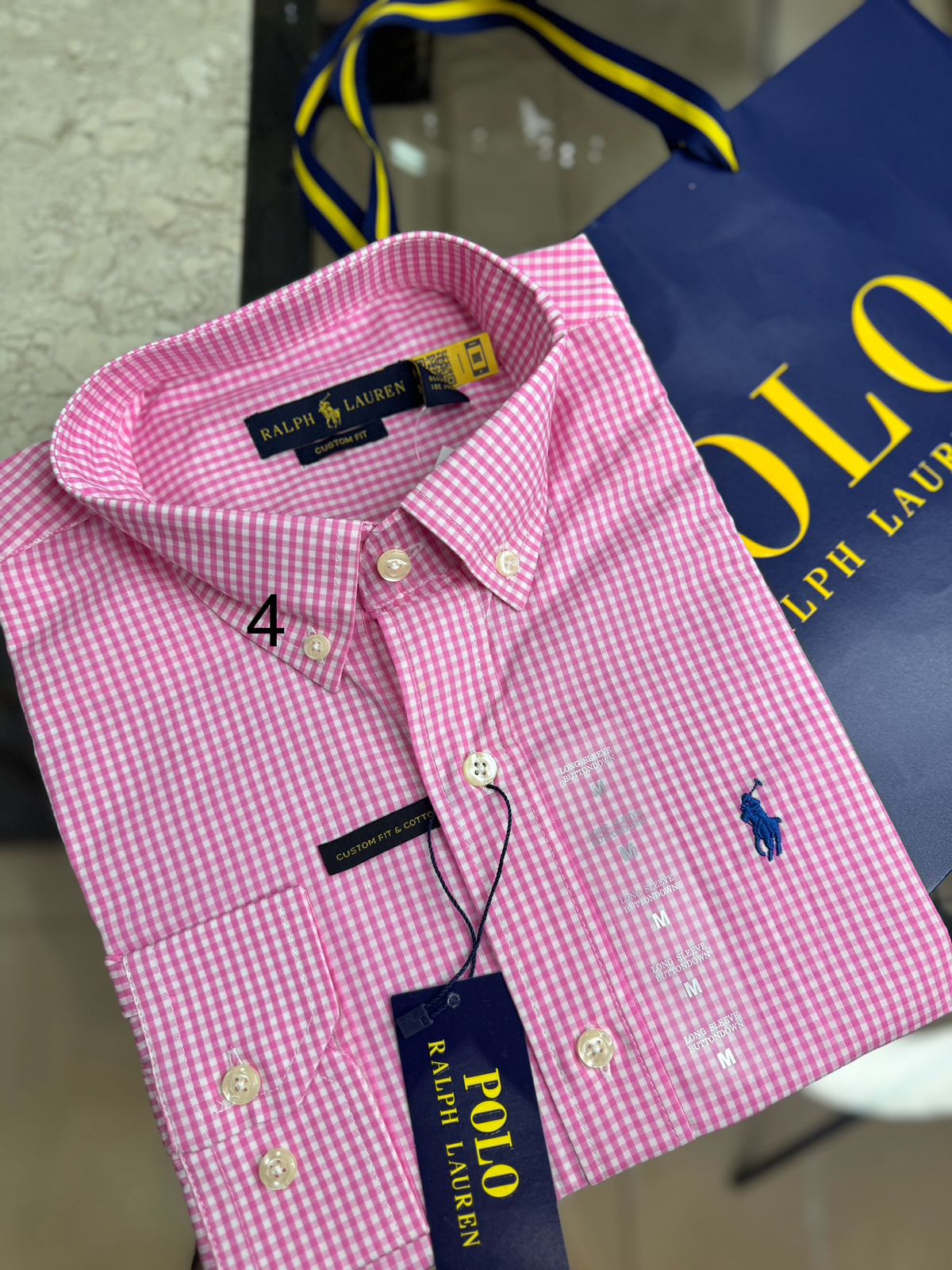 Camisa Polo Ralph Lauren Xadrez Rosa luxominas