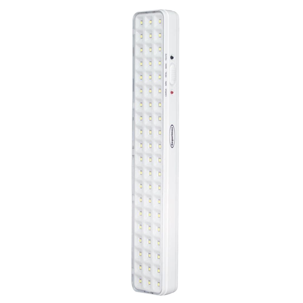 LUMINÁRIA DE EMERGENCIA 60 LEDS SEGURIMAX MAXILUX LED FITAS LED